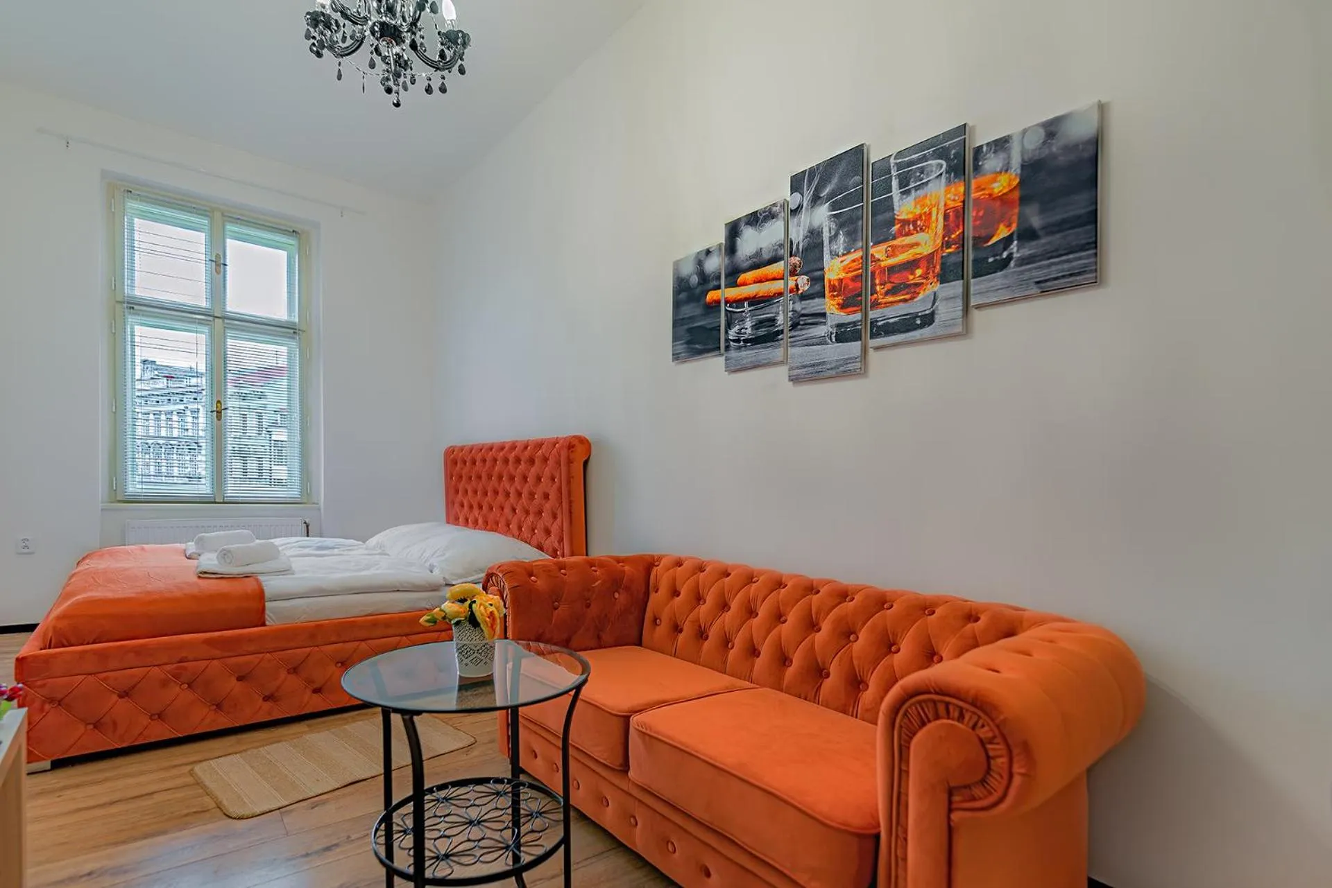 Seating area, Bed in Rezidence Znojmo SPA privat wellness