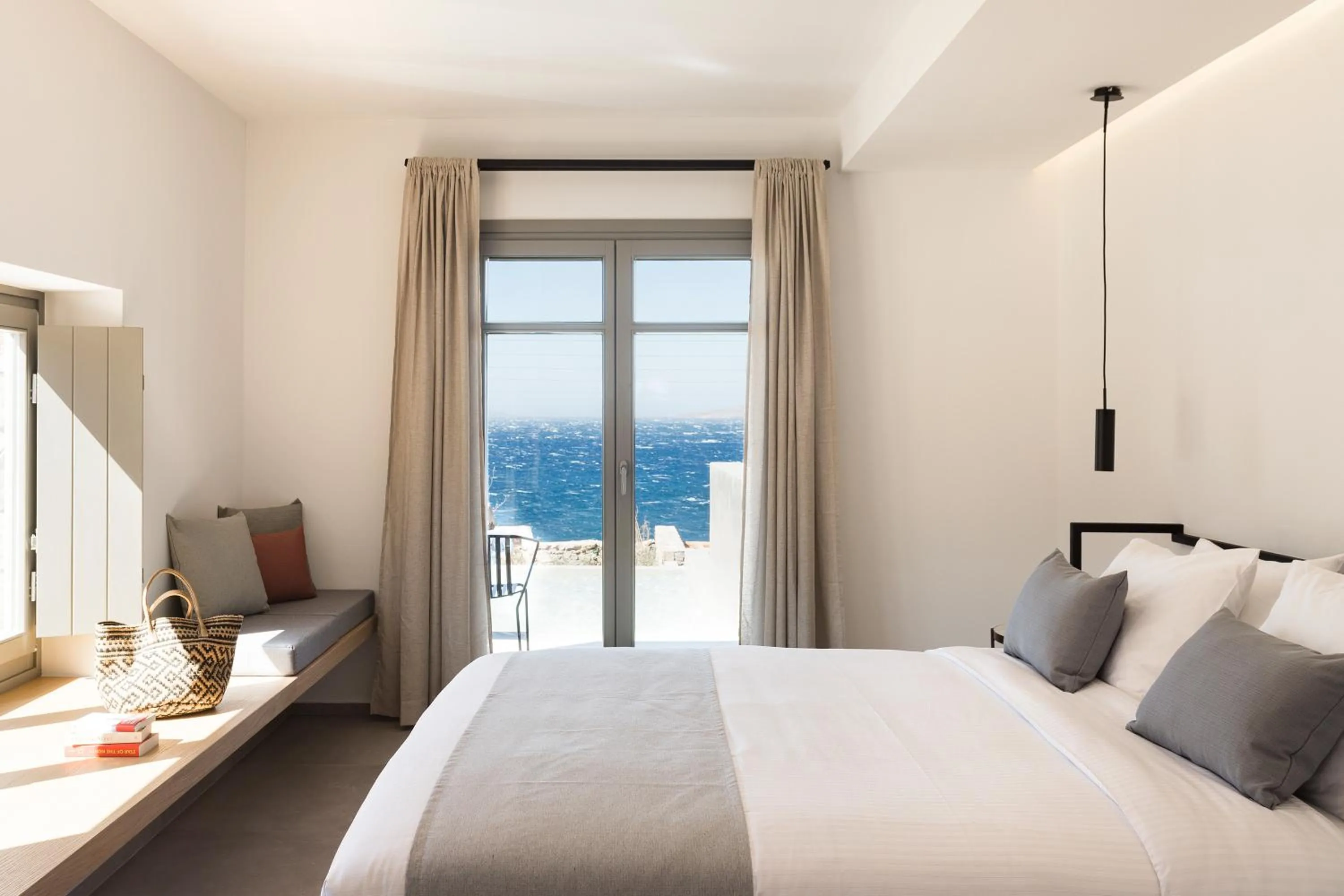 Bedroom, Bed in Mykonos Soul Luxury Suites