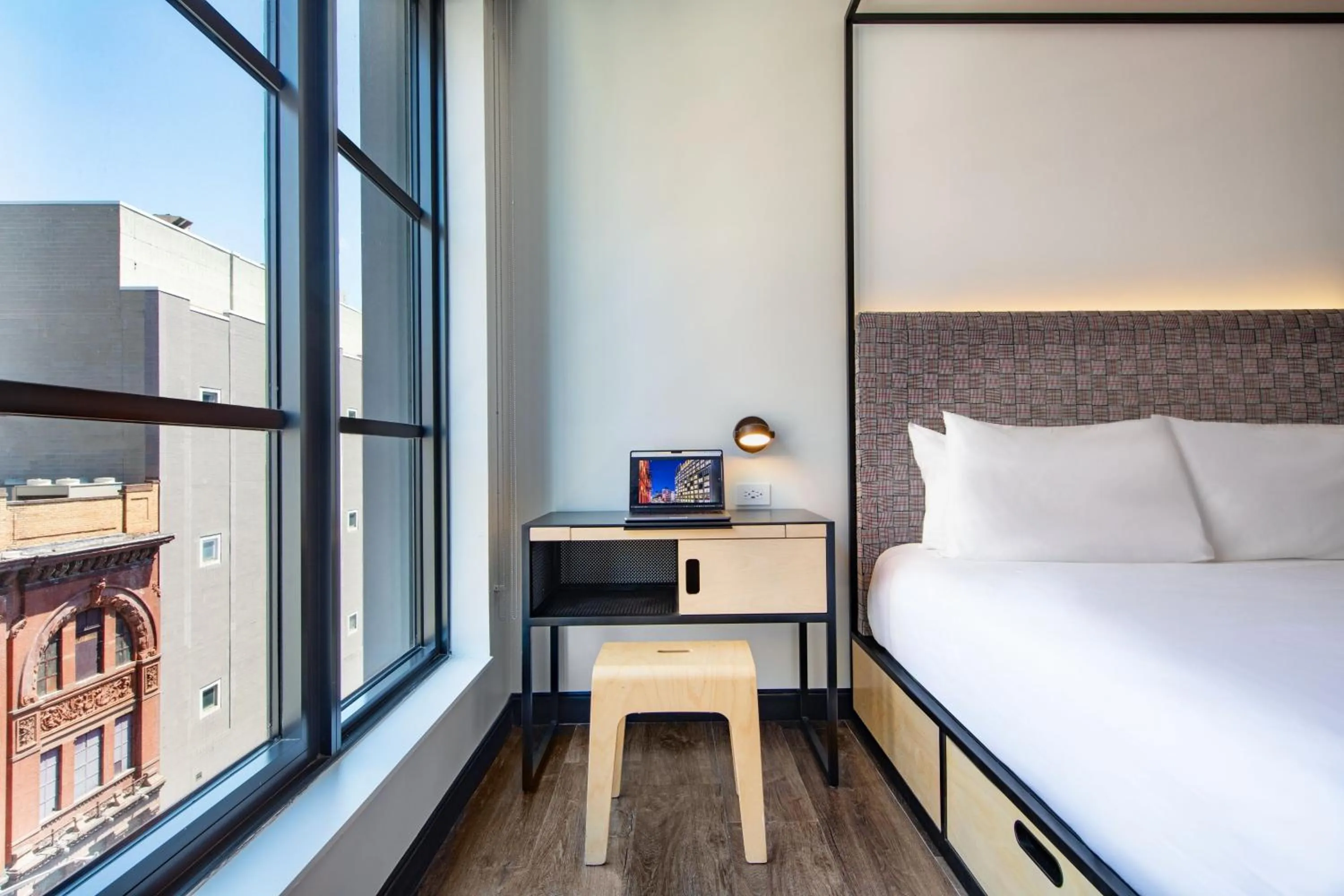 Photo of the whole room, Bed in Moxy NYC East Village