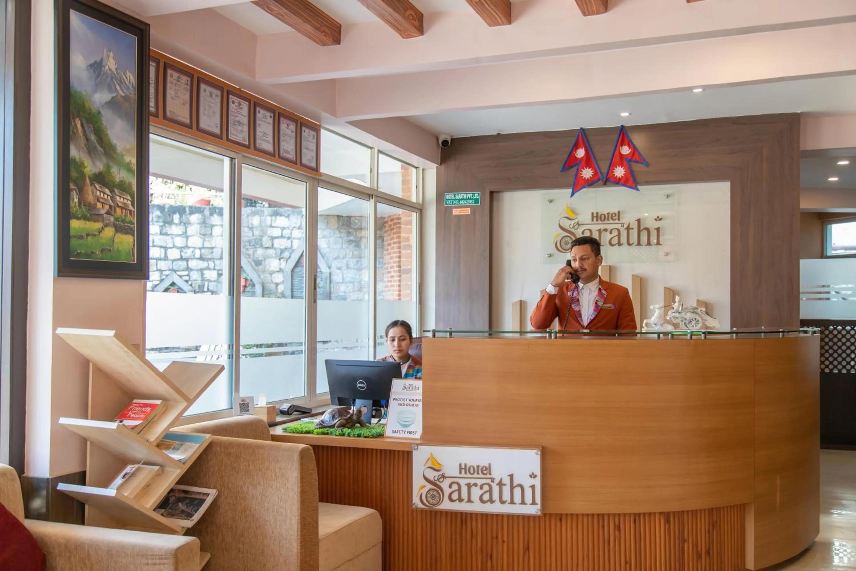 Lobby or reception in Hotel Sarathi