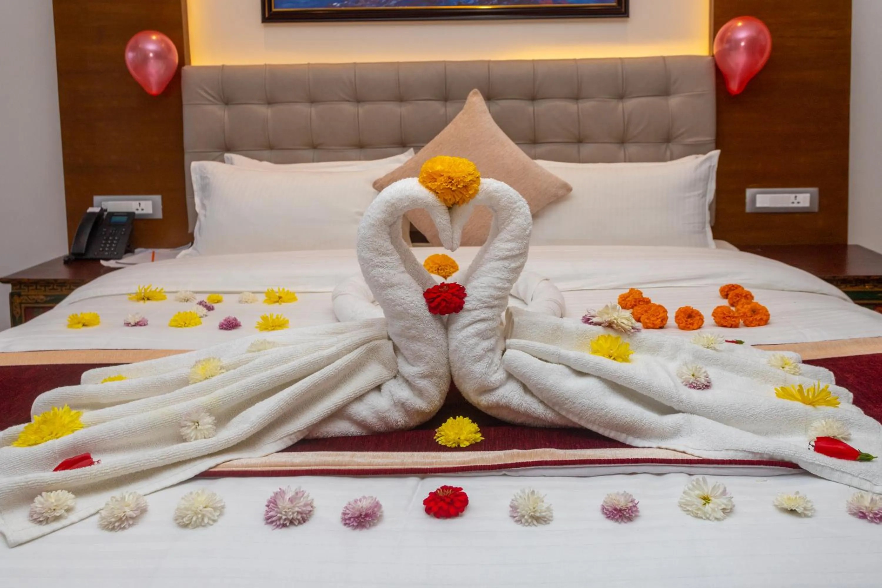 Bed in Hotel Sarathi