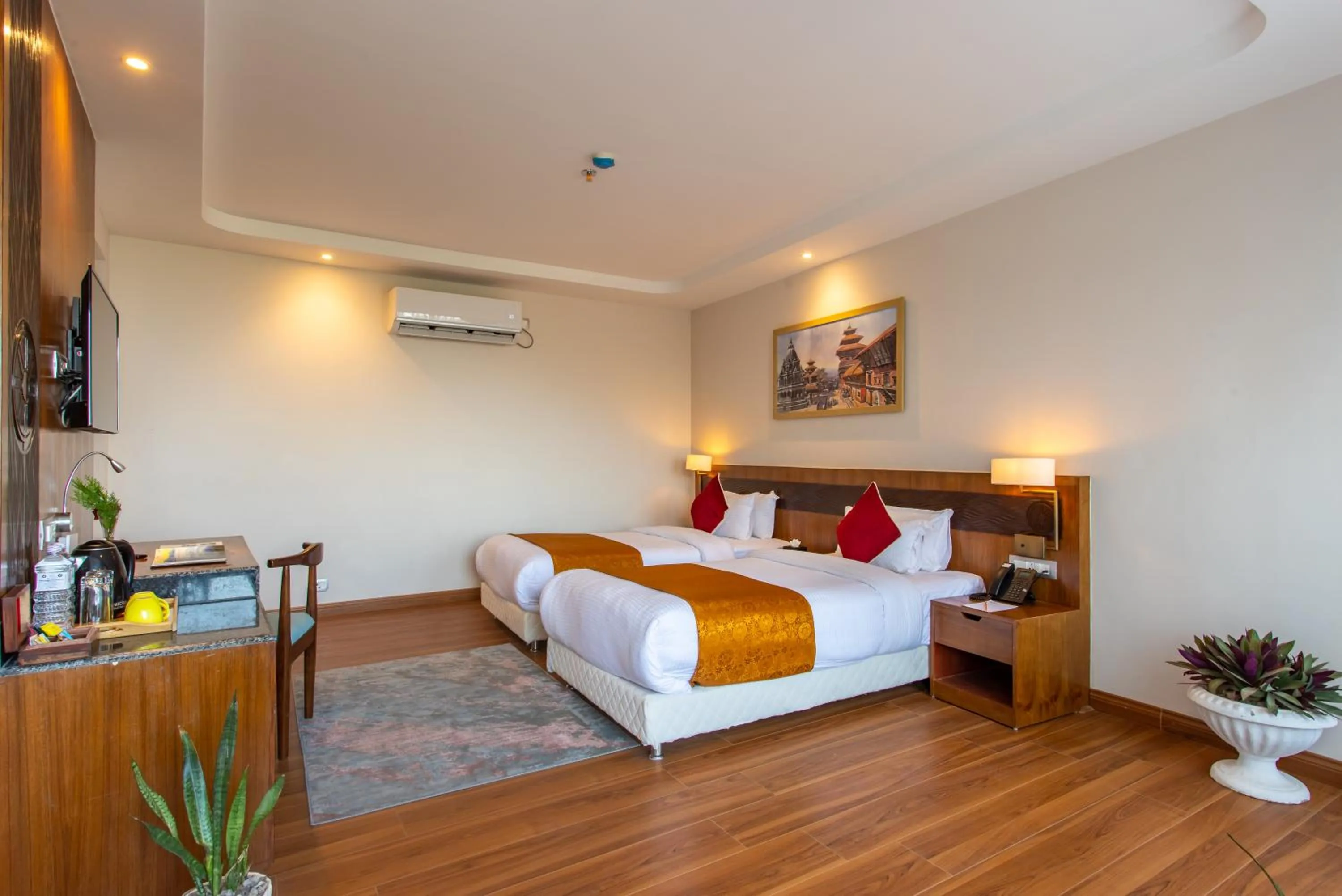 Bedroom, Bed in Hotel Sarathi