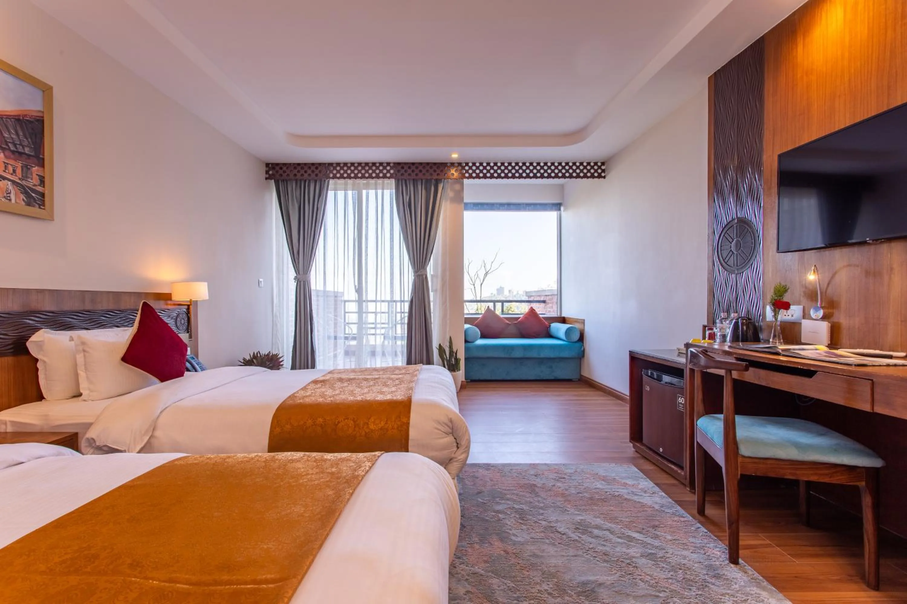 Bedroom, Bed in Hotel Sarathi