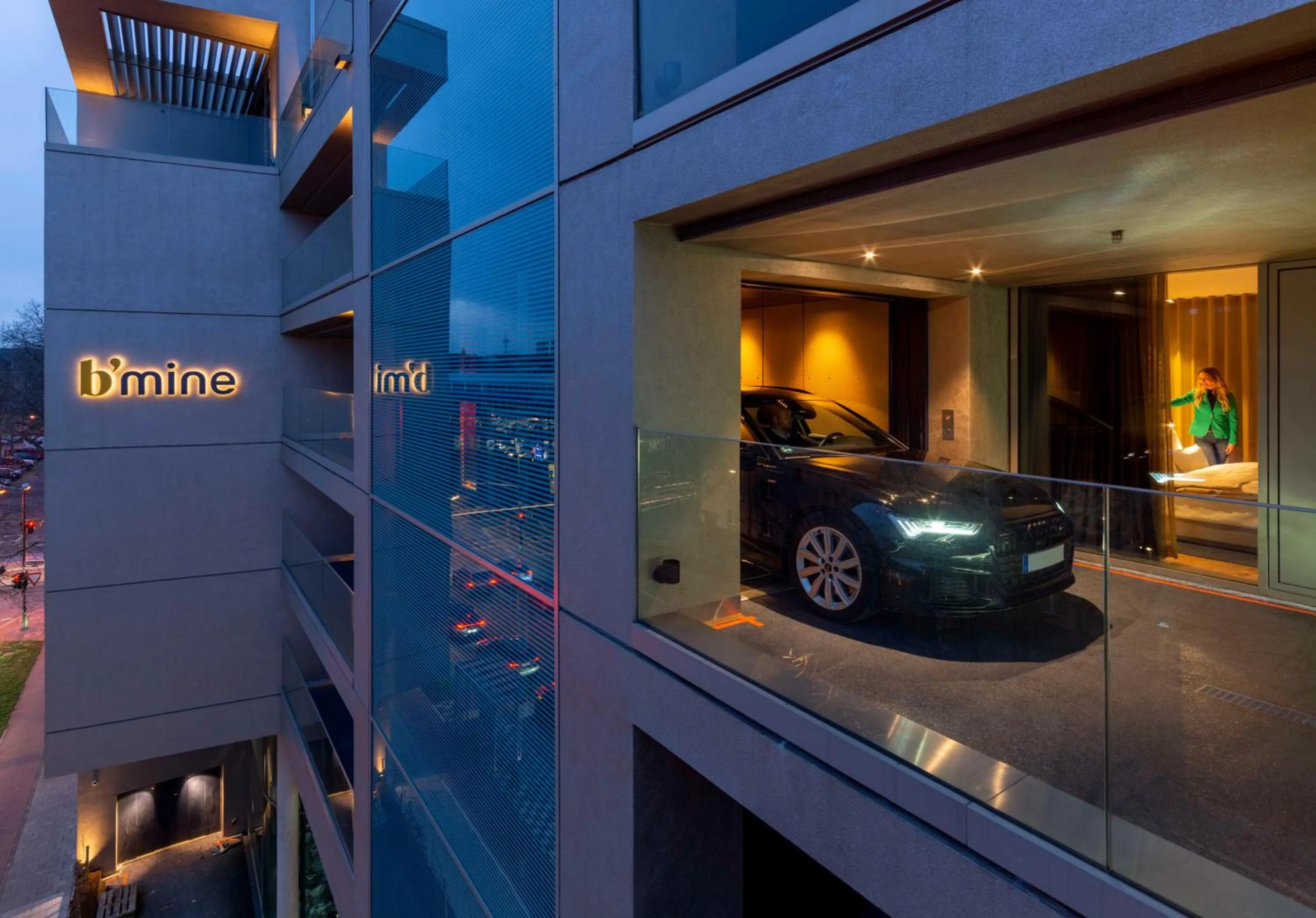 Bedroom in b'mine hotel Düsseldorf