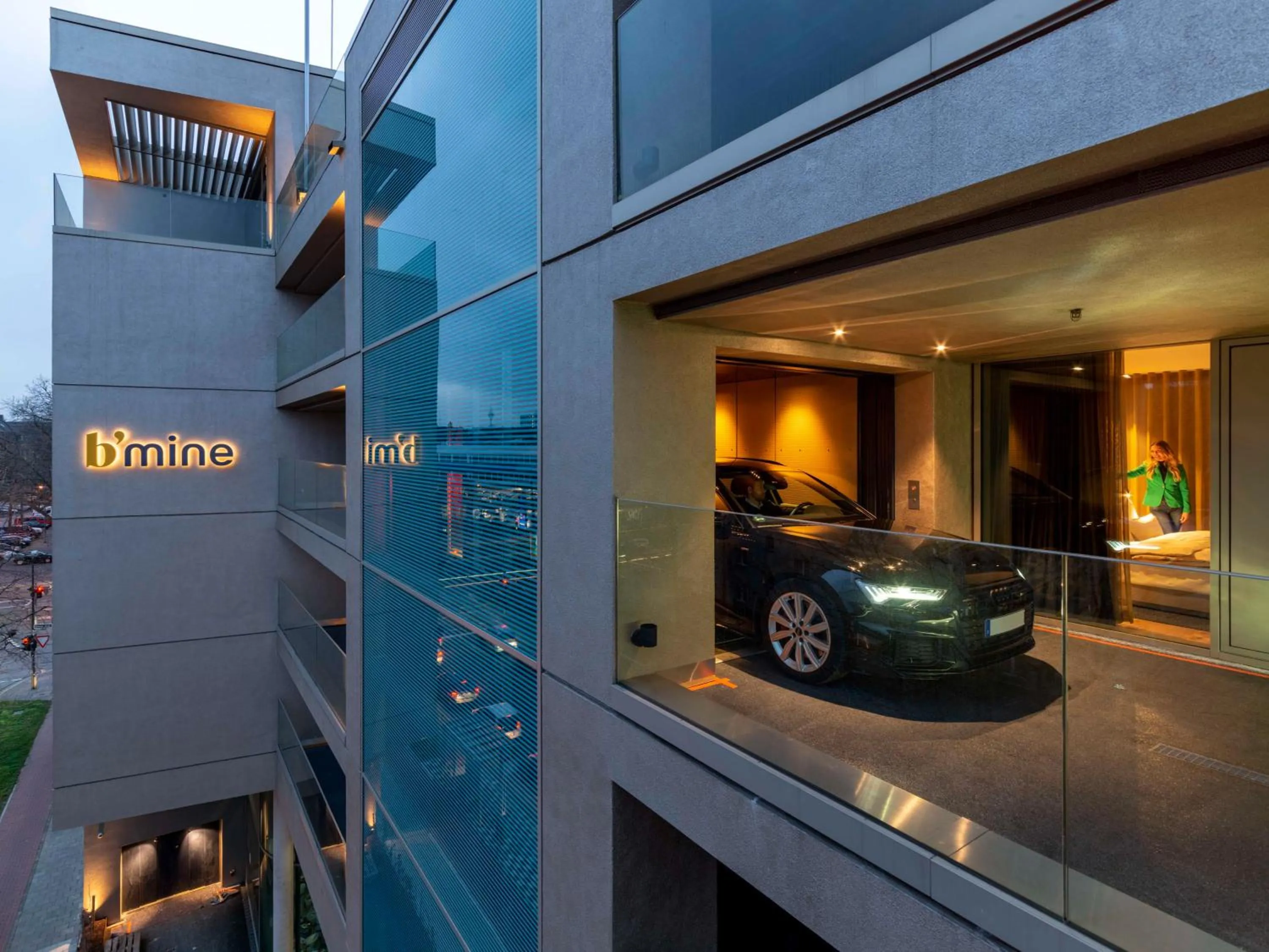 Bedroom in b'mine hotel Düsseldorf