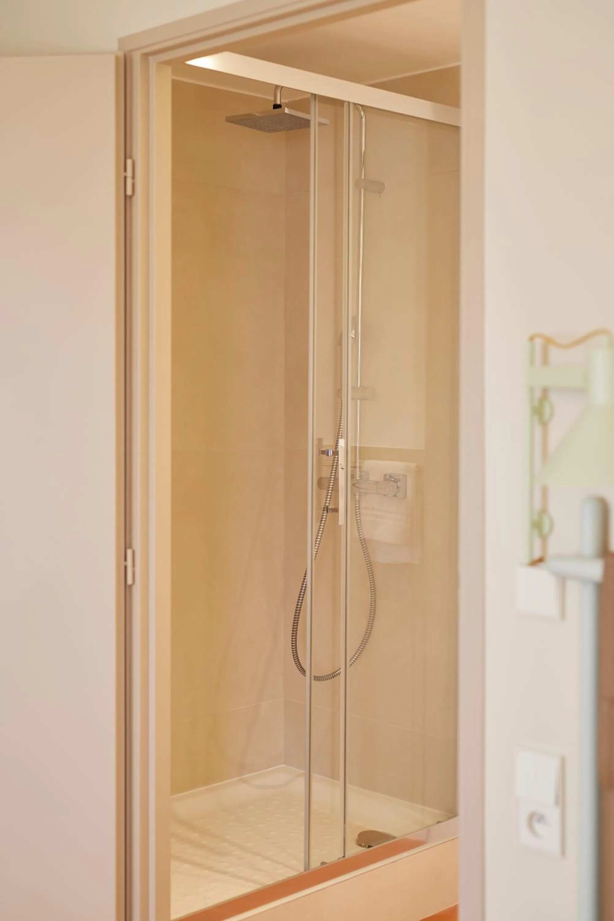 Shower, Bathroom in Kyriad Hotel Cannes Mandelieu