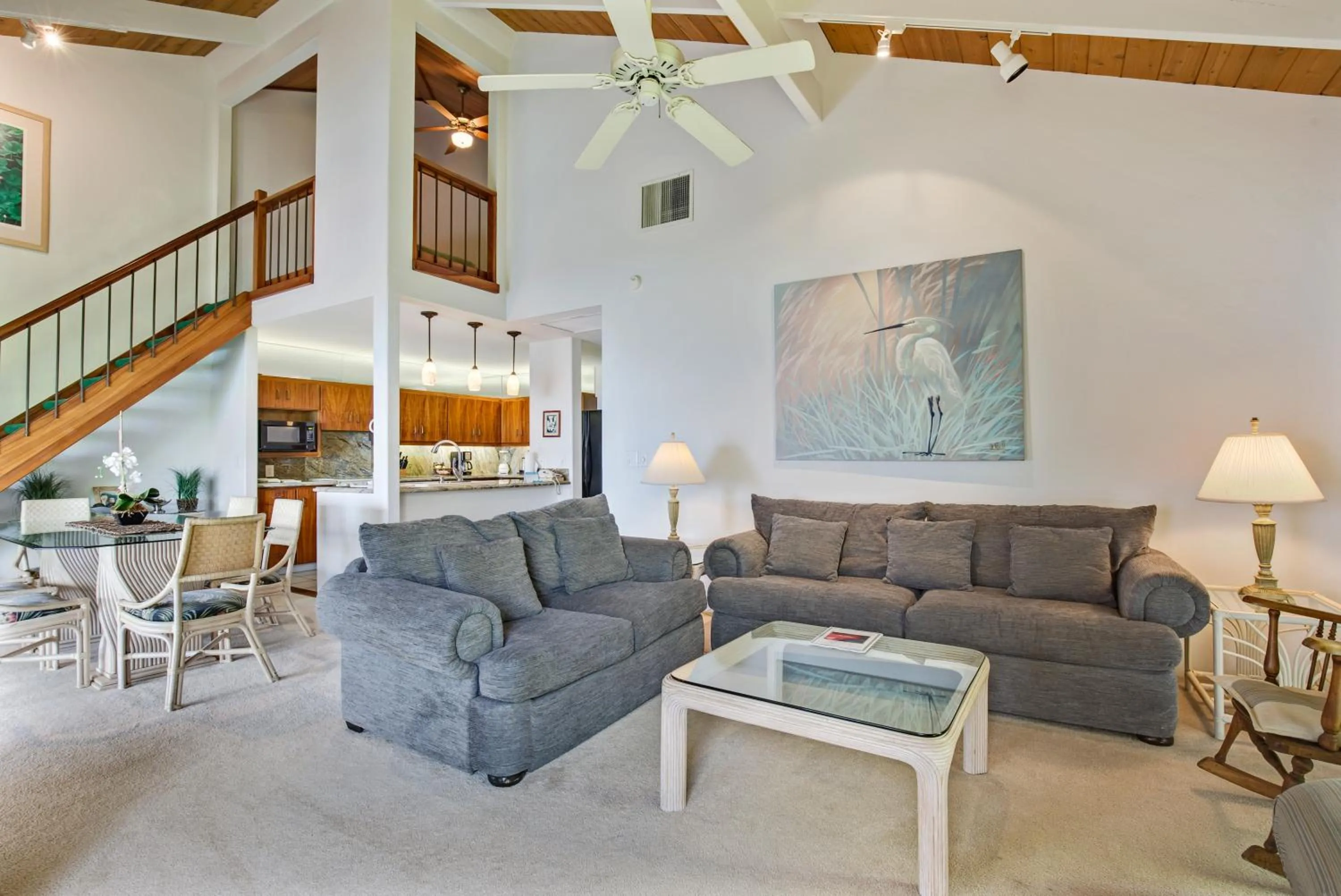 Living room in Castle Kanaloa at Kona