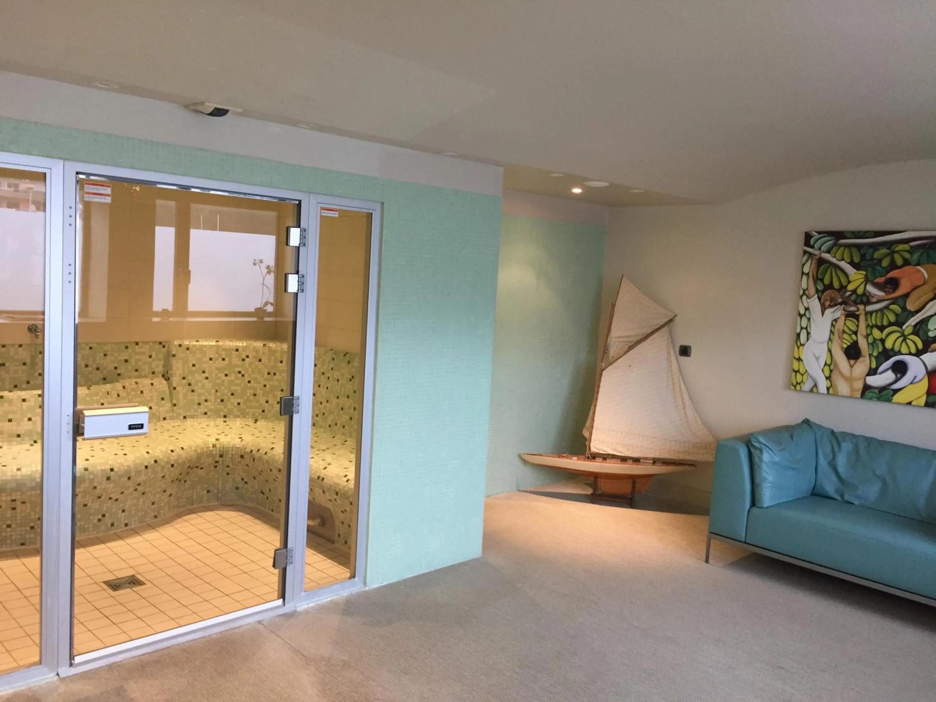 Steam room in Hotel du Casino