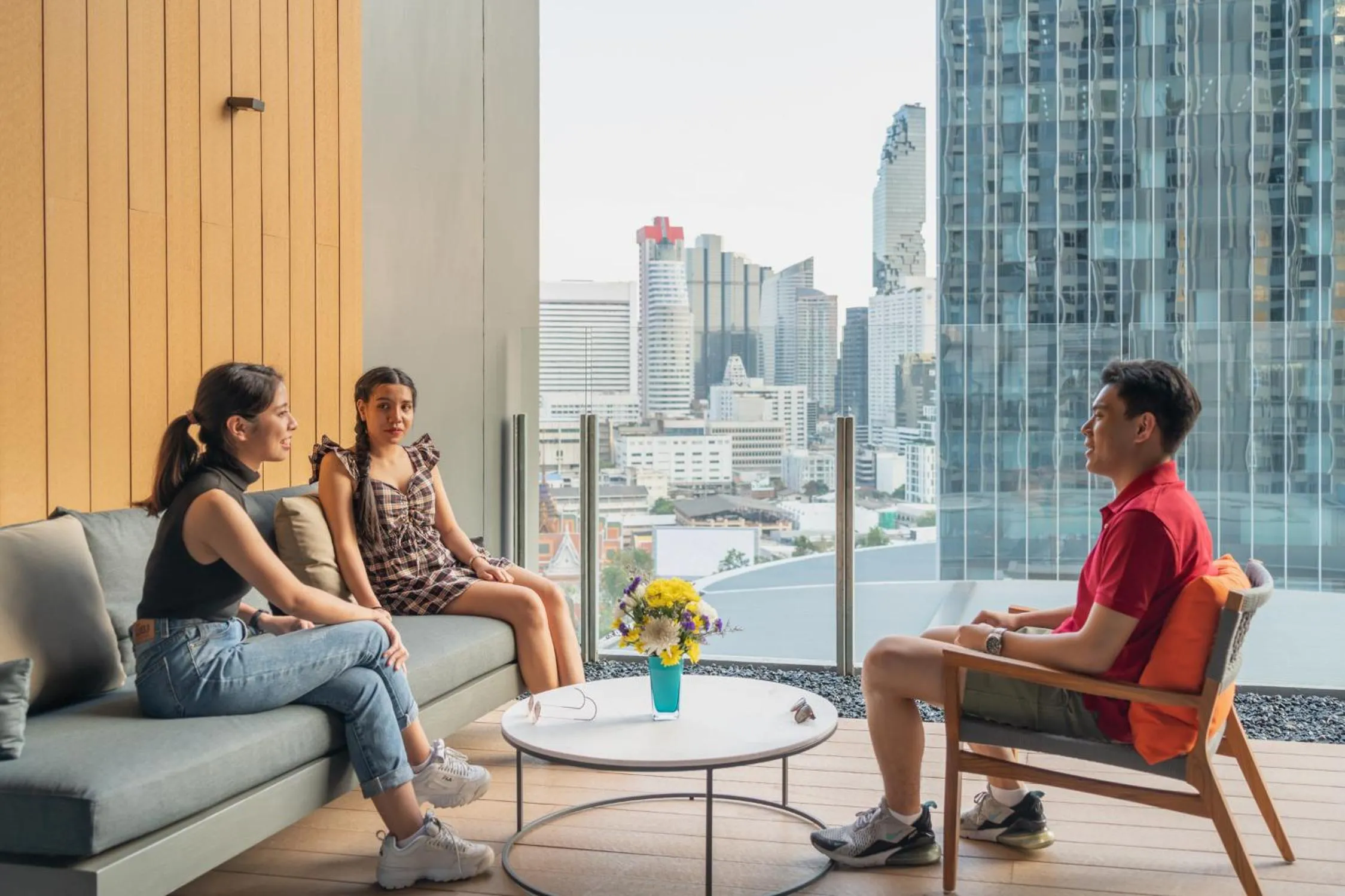 Seating area in Triple Y Hotel