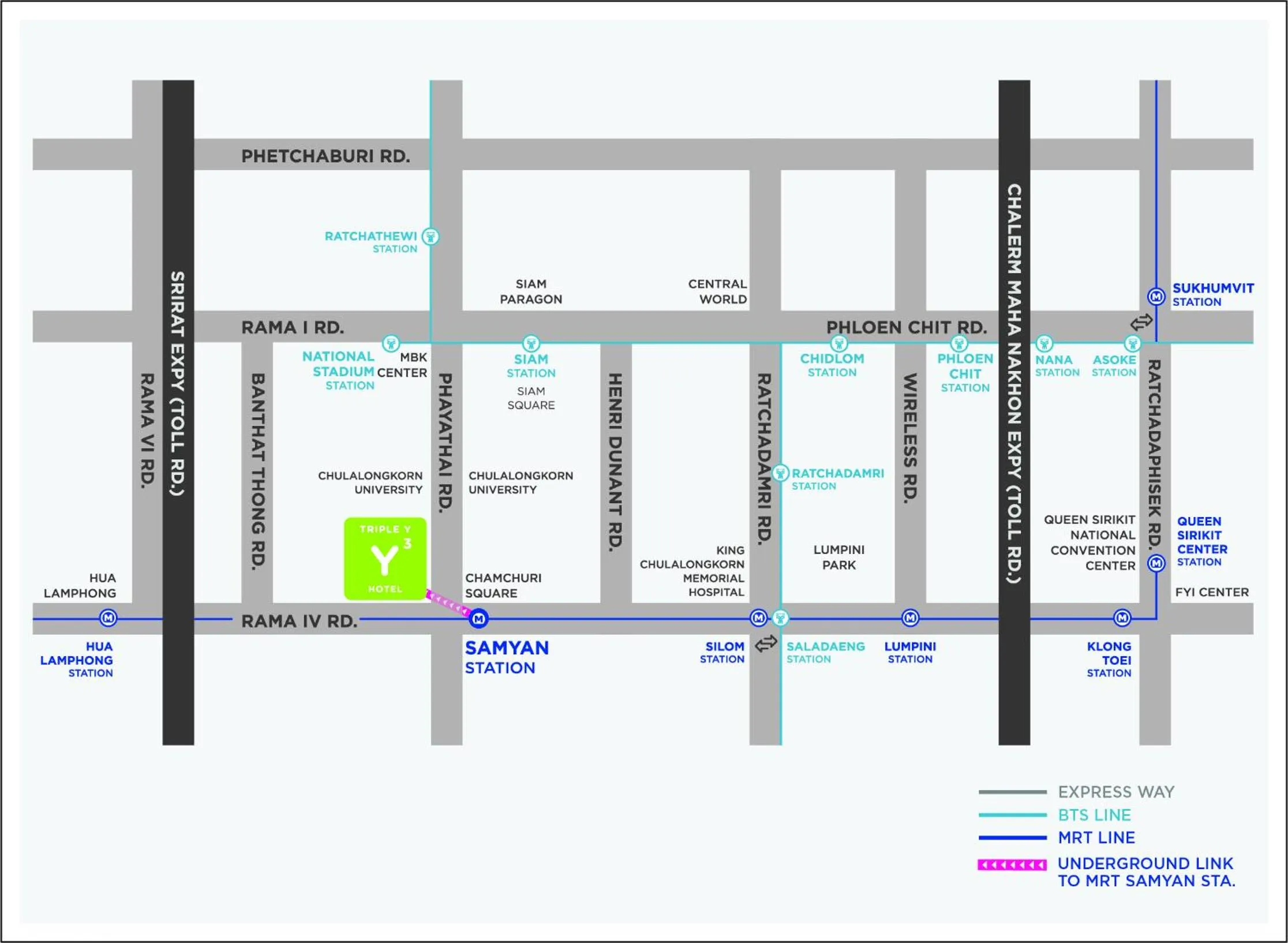 Location in Triple Y Hotel