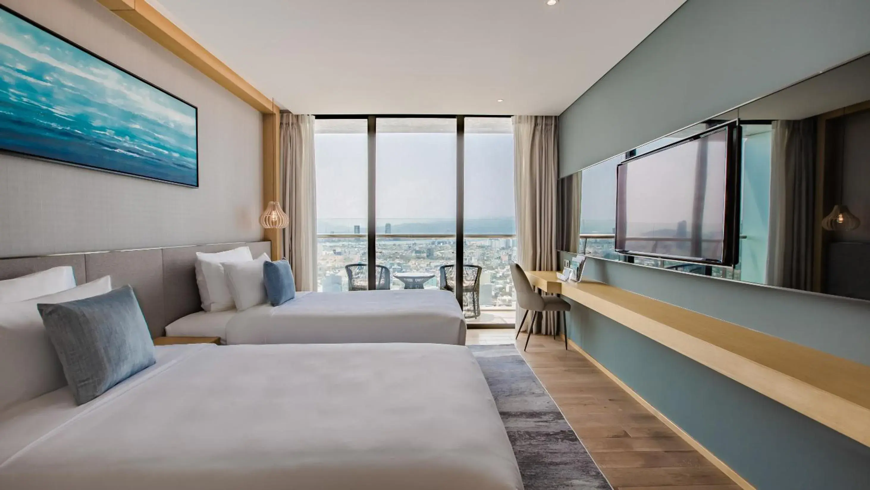 Superior Twin Room with Balcony and City View in Prince Hotel Da Nang - Formerly Sel de Mer Hotel & Suites Superior Twin Room with Balcony and City View in Prince Hotel Da Nang - Formerly Sel de Mer Hotel & Suites