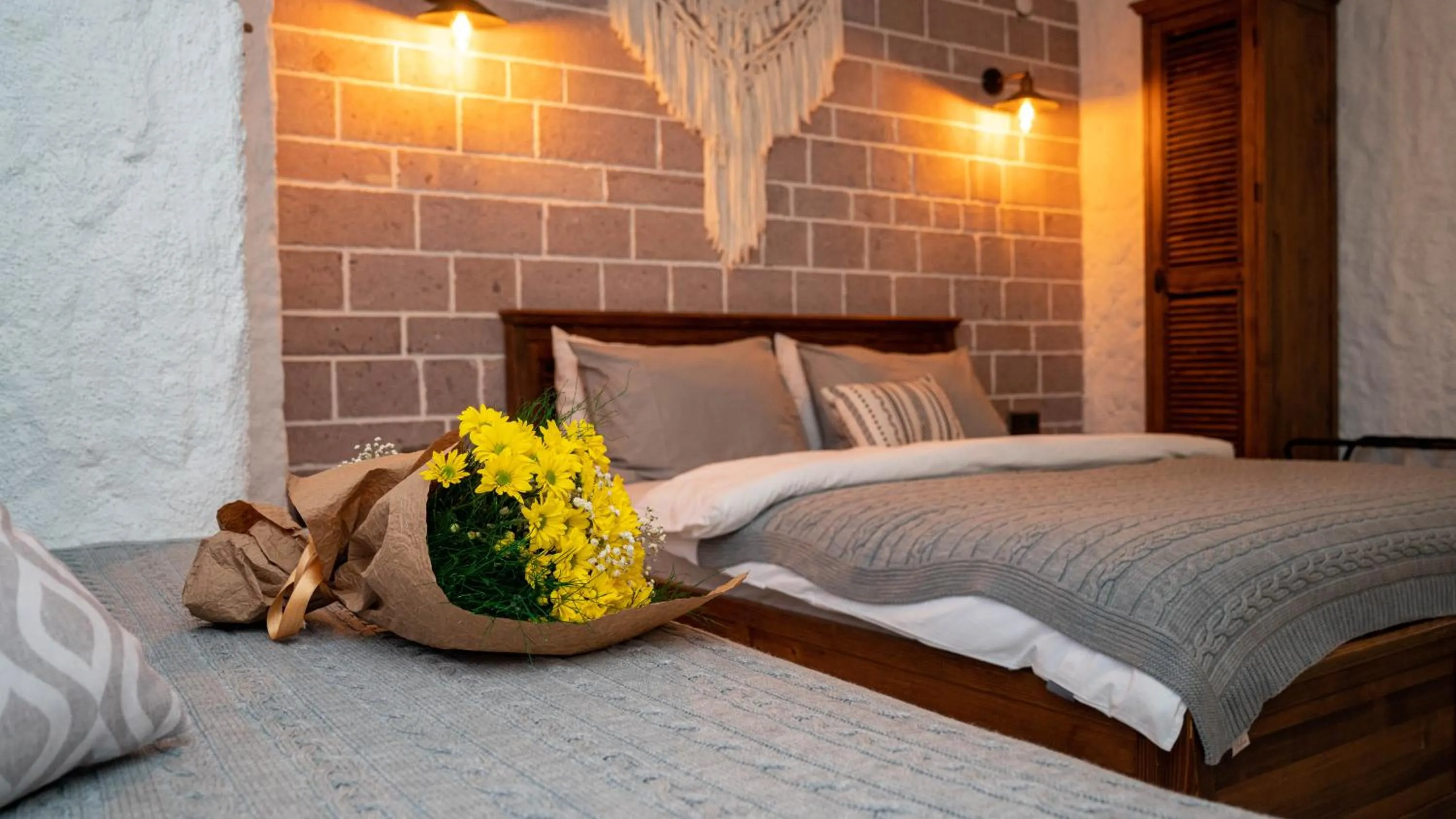 Bed in Ajlan Hotel Cunda