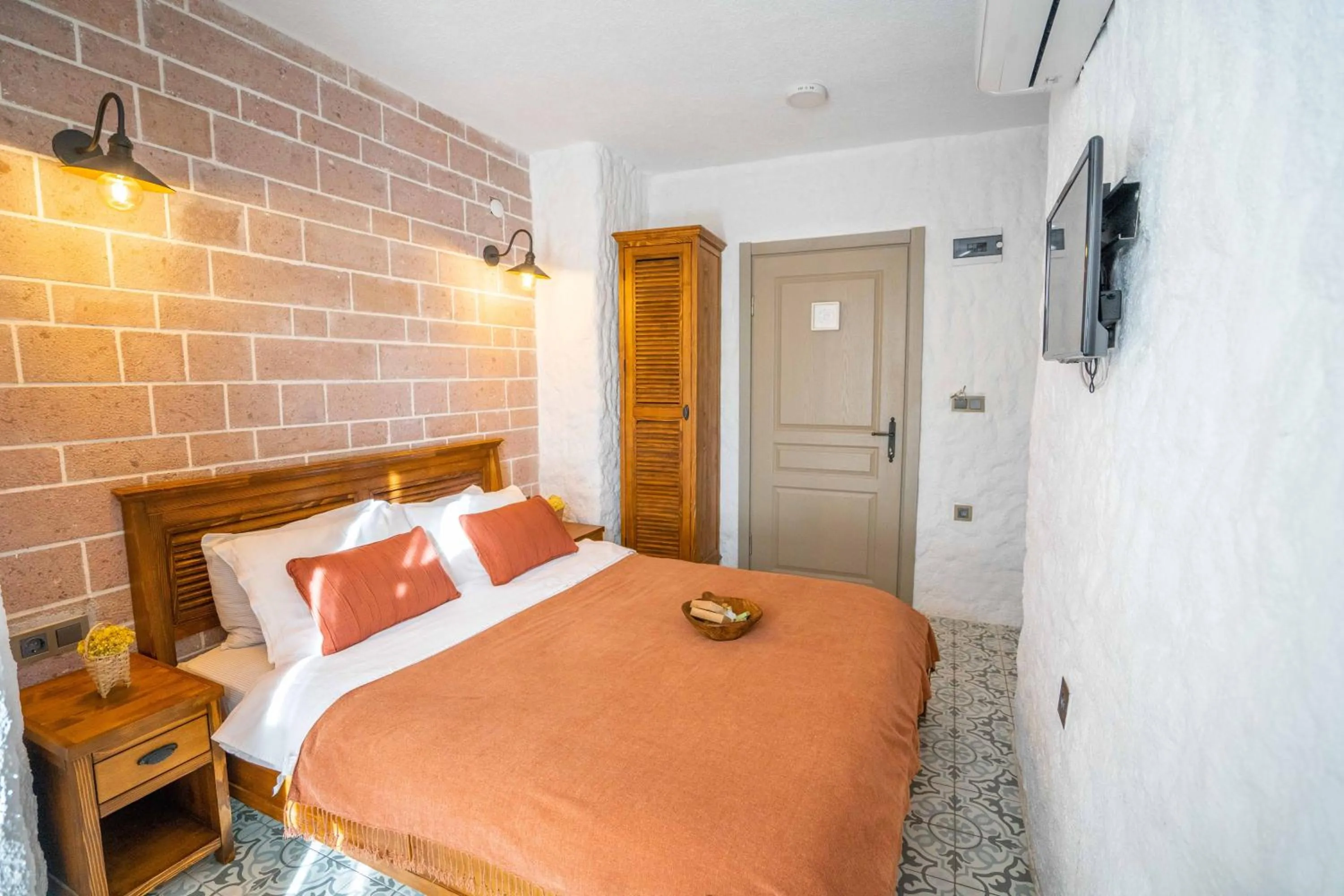 Bed in Ajlan Hotel Cunda