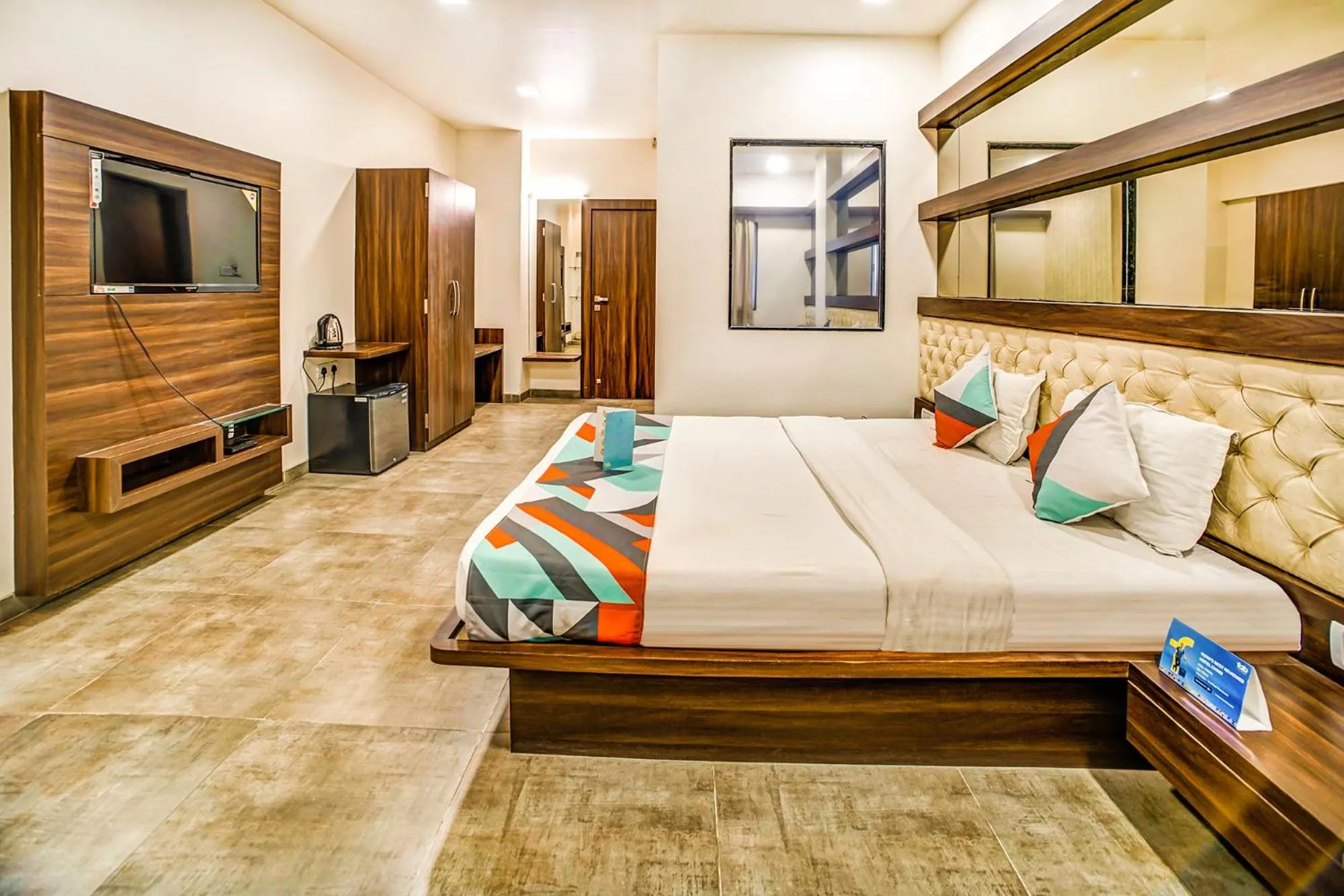 Bed in FabHotel Global Inn - Nr Sanjeevani Children's Hospital