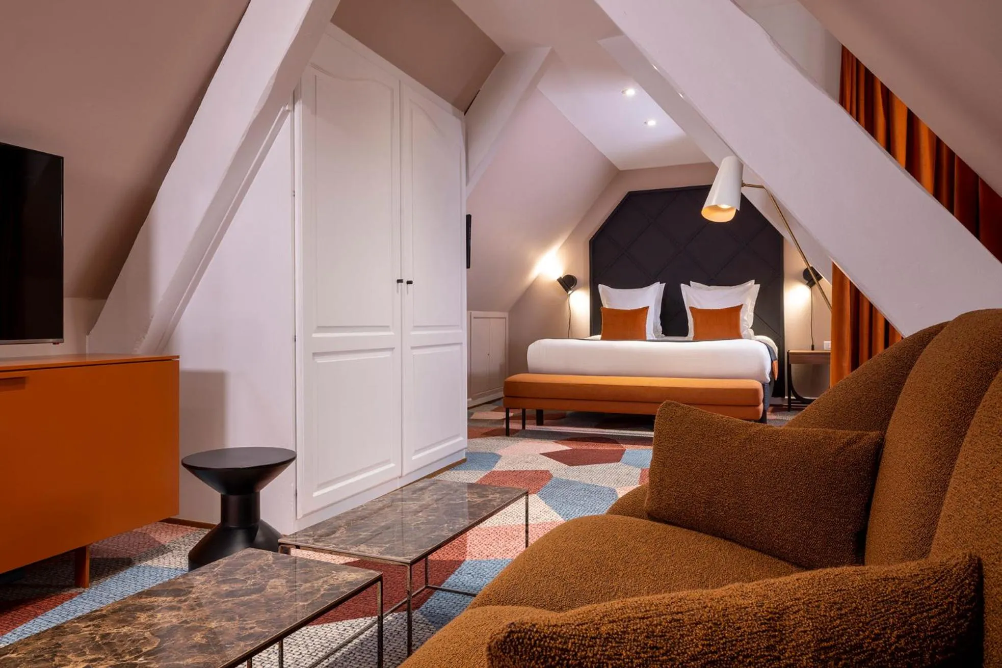 Bedroom, Bed in Hotel Le Colombier