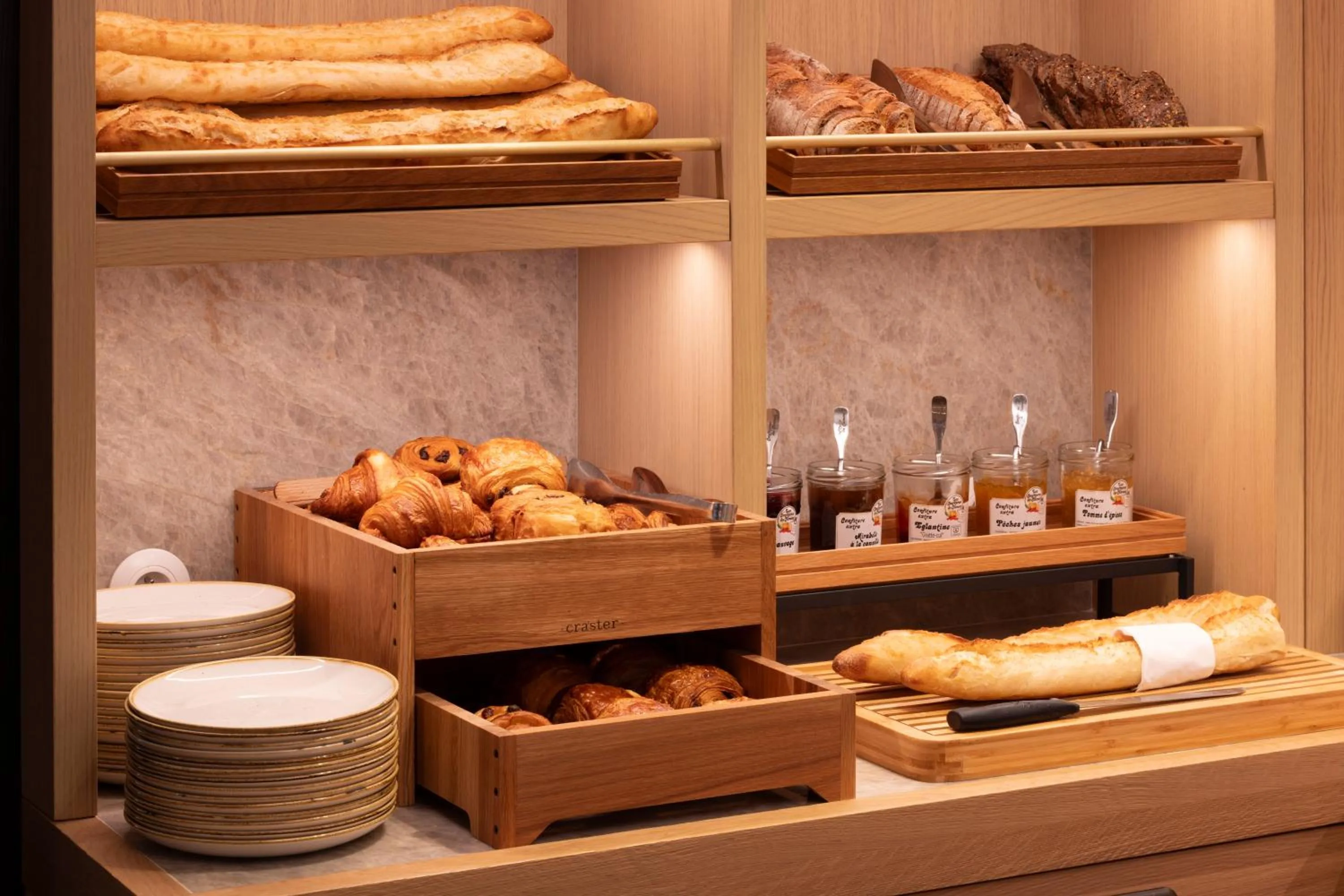 Buffet breakfast in Hotel Le Colombier