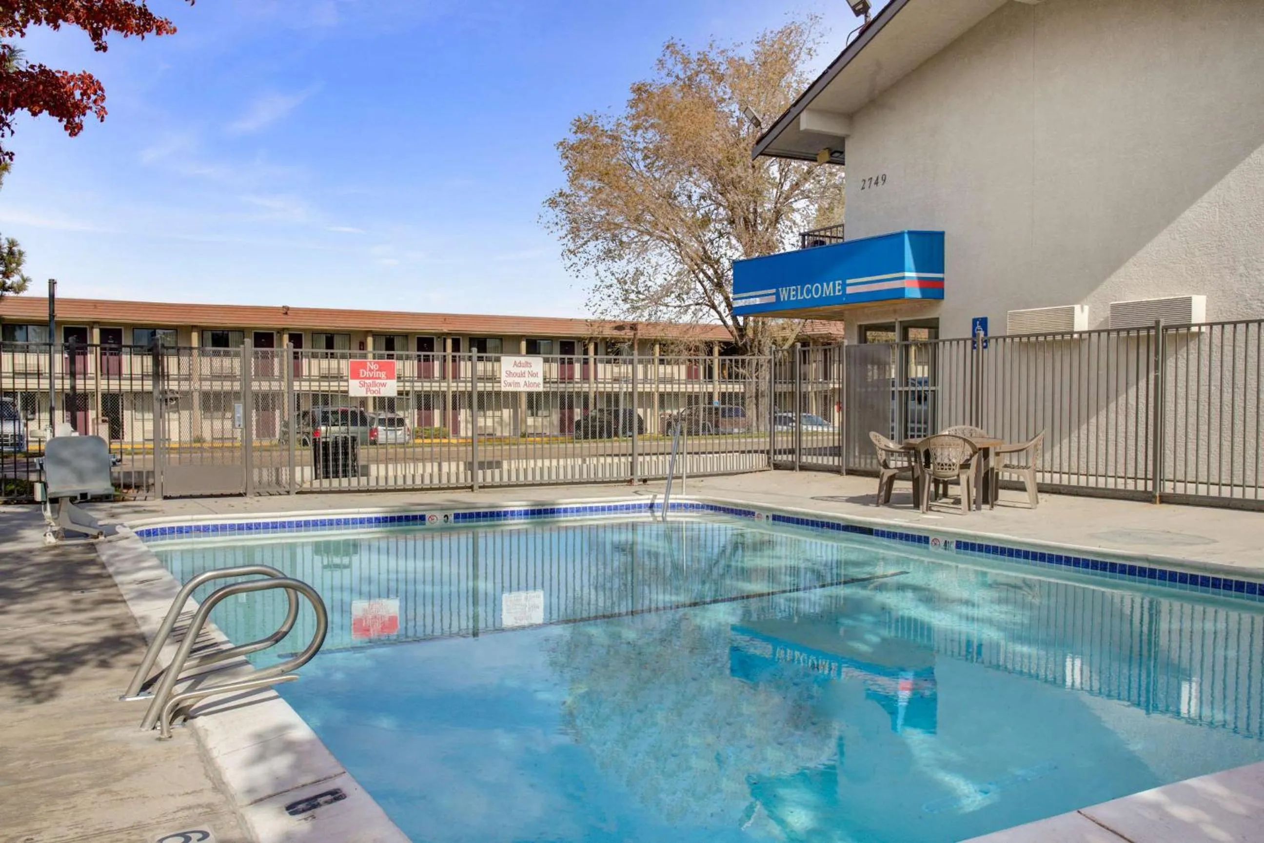 Pool view in Motel 6-Carson City, NV