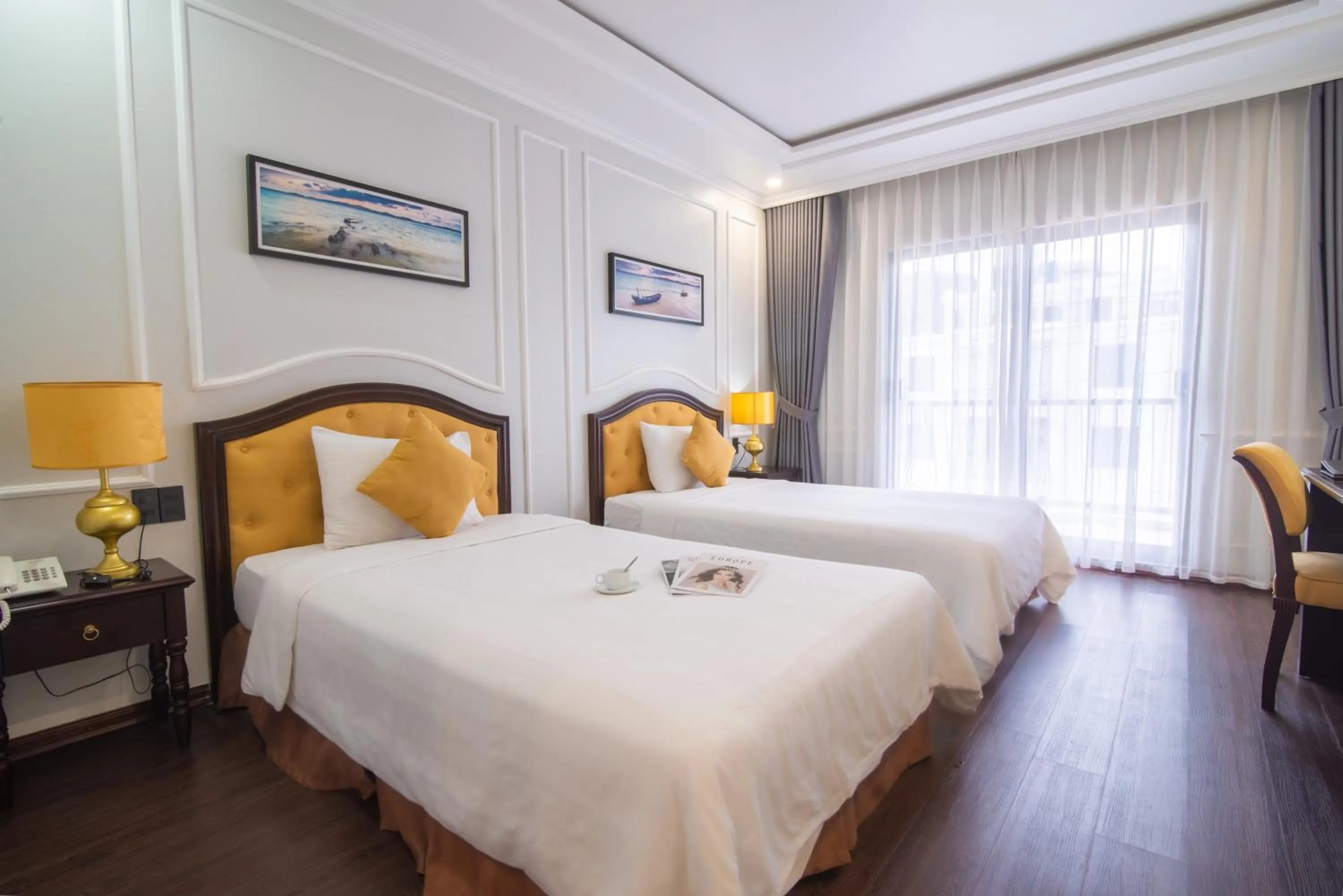 Bed in Minh Chau Pearl Hotel & Spa - Quan Lan Island