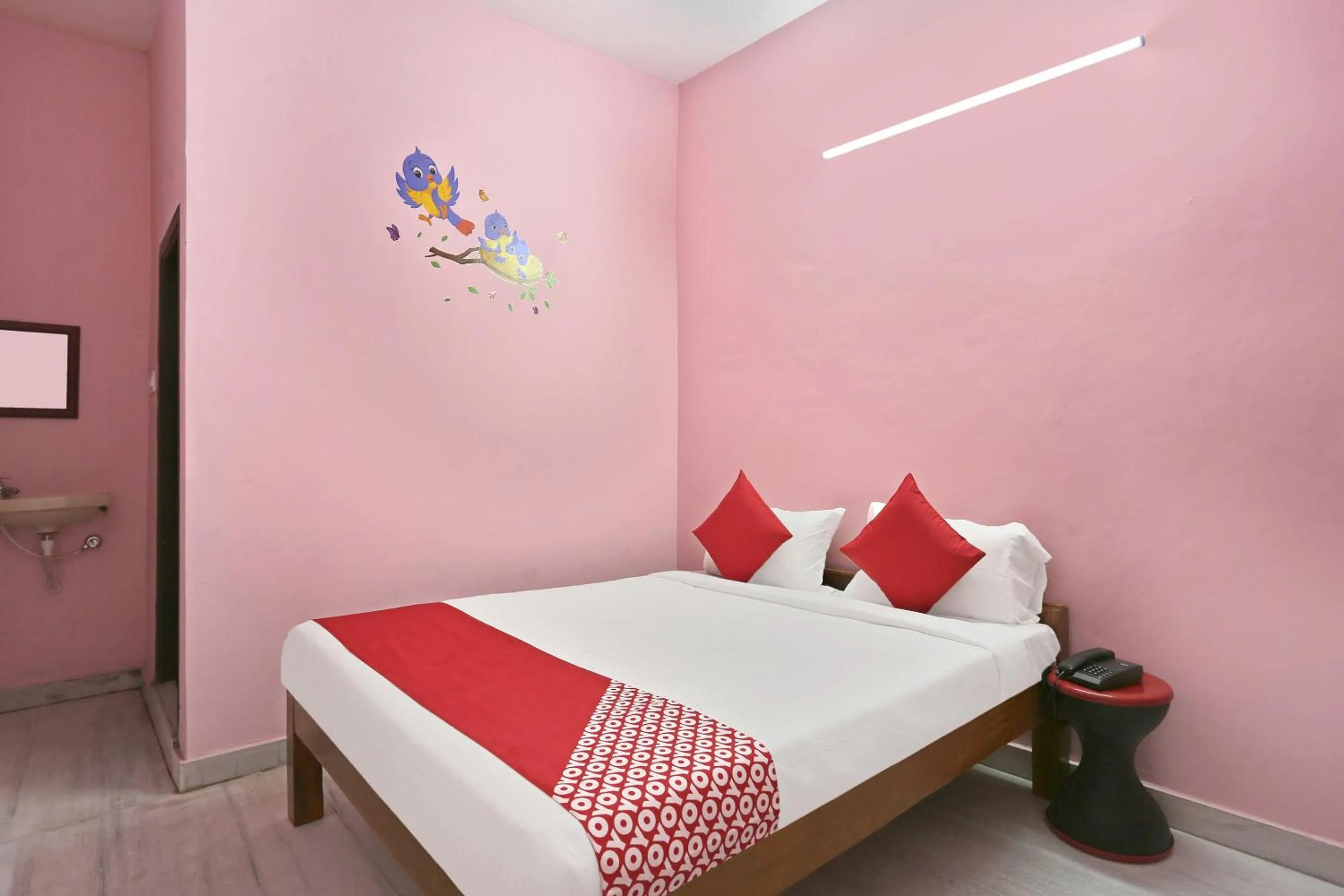 Bedroom, Bed in Hotel O Happi Stay Inn