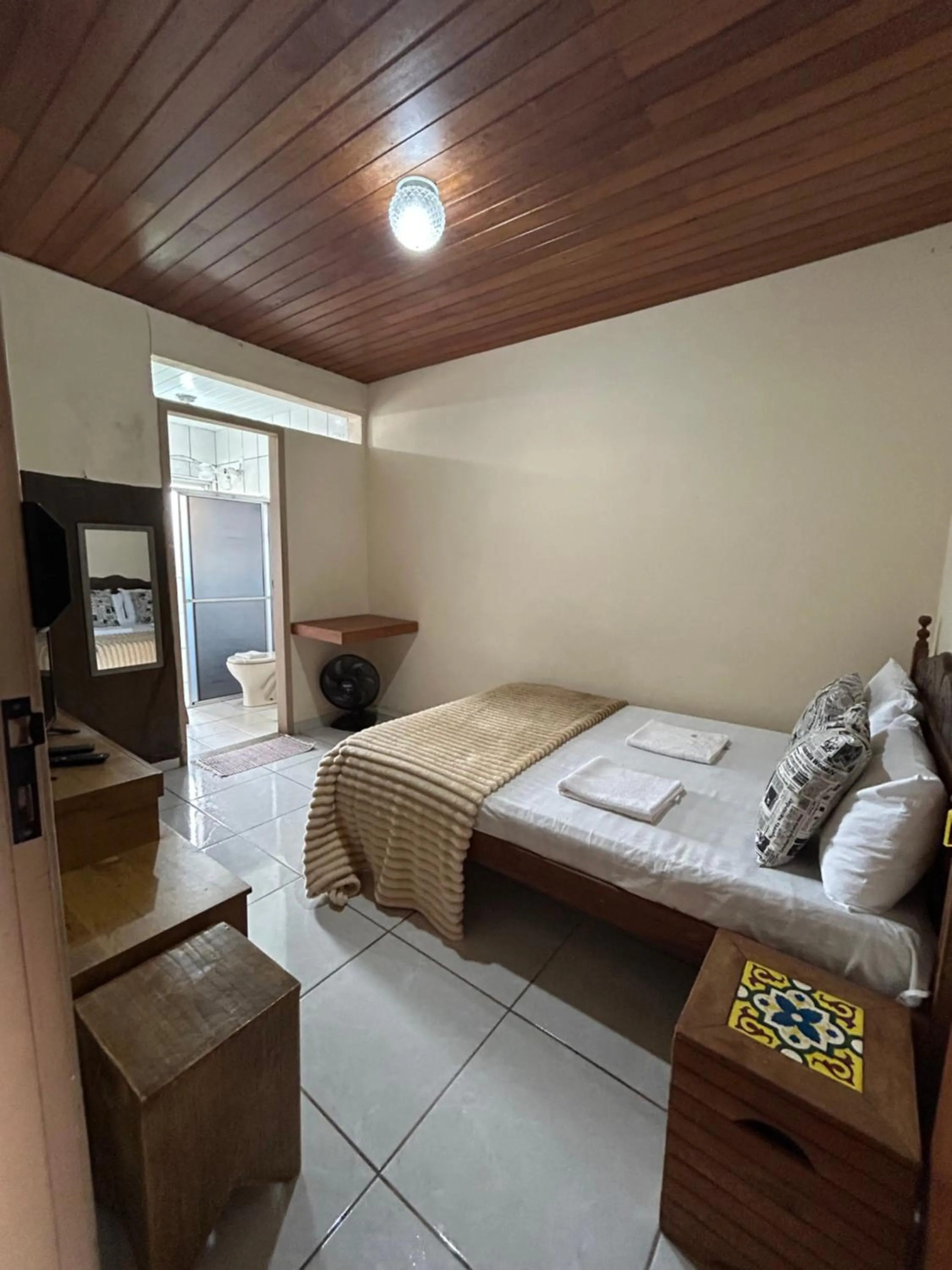 Bed in Hospedaria Vila Rica - Pousada a 1 km do Centro Histórico