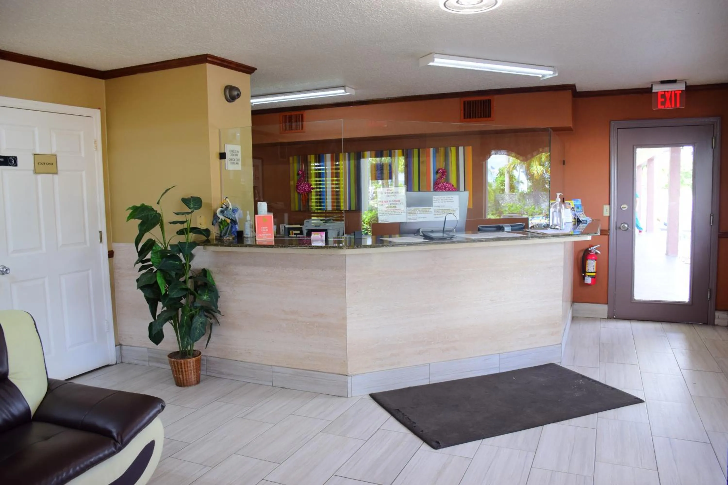 Lobby or reception in Flamingo Motel
