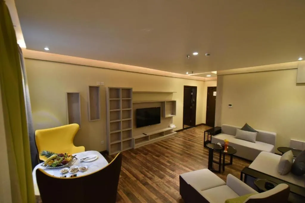 Seating area in The District Hotel Najran