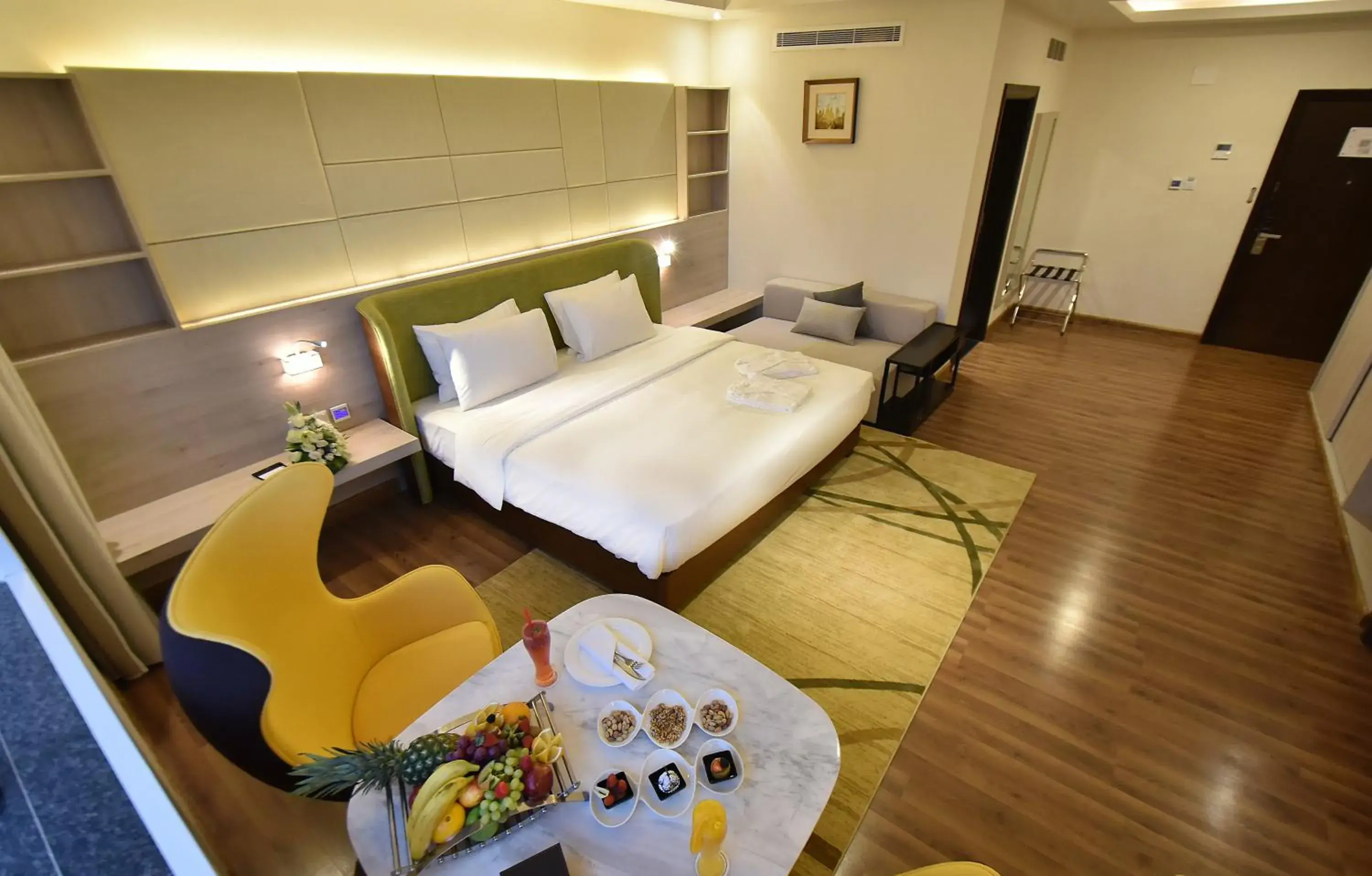 Deluxe Double Room with City View in The District Hotel Najran Deluxe Double Room with City View in The District Hotel Najran