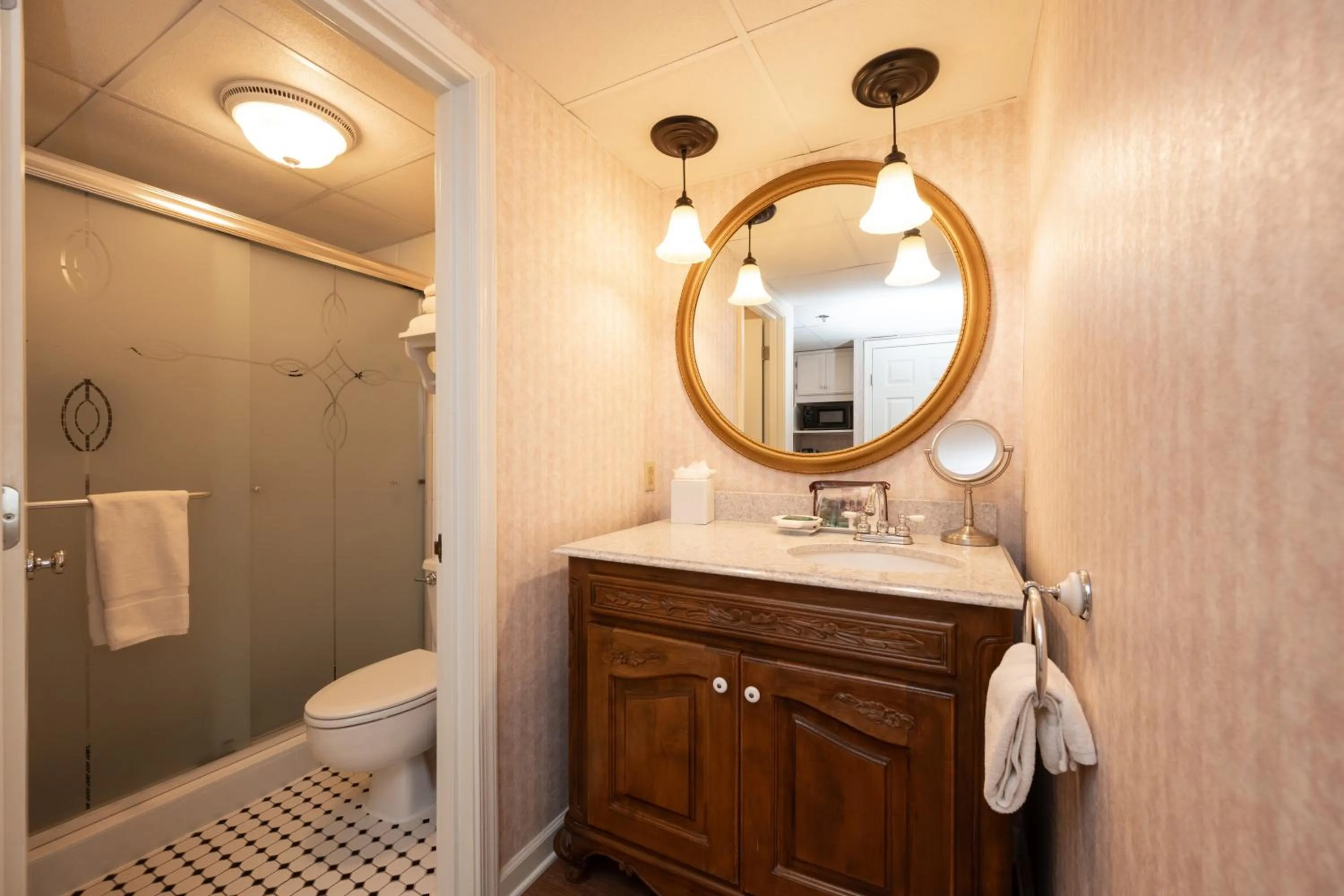 Bathroom in Boardwalk Plaza Hotel