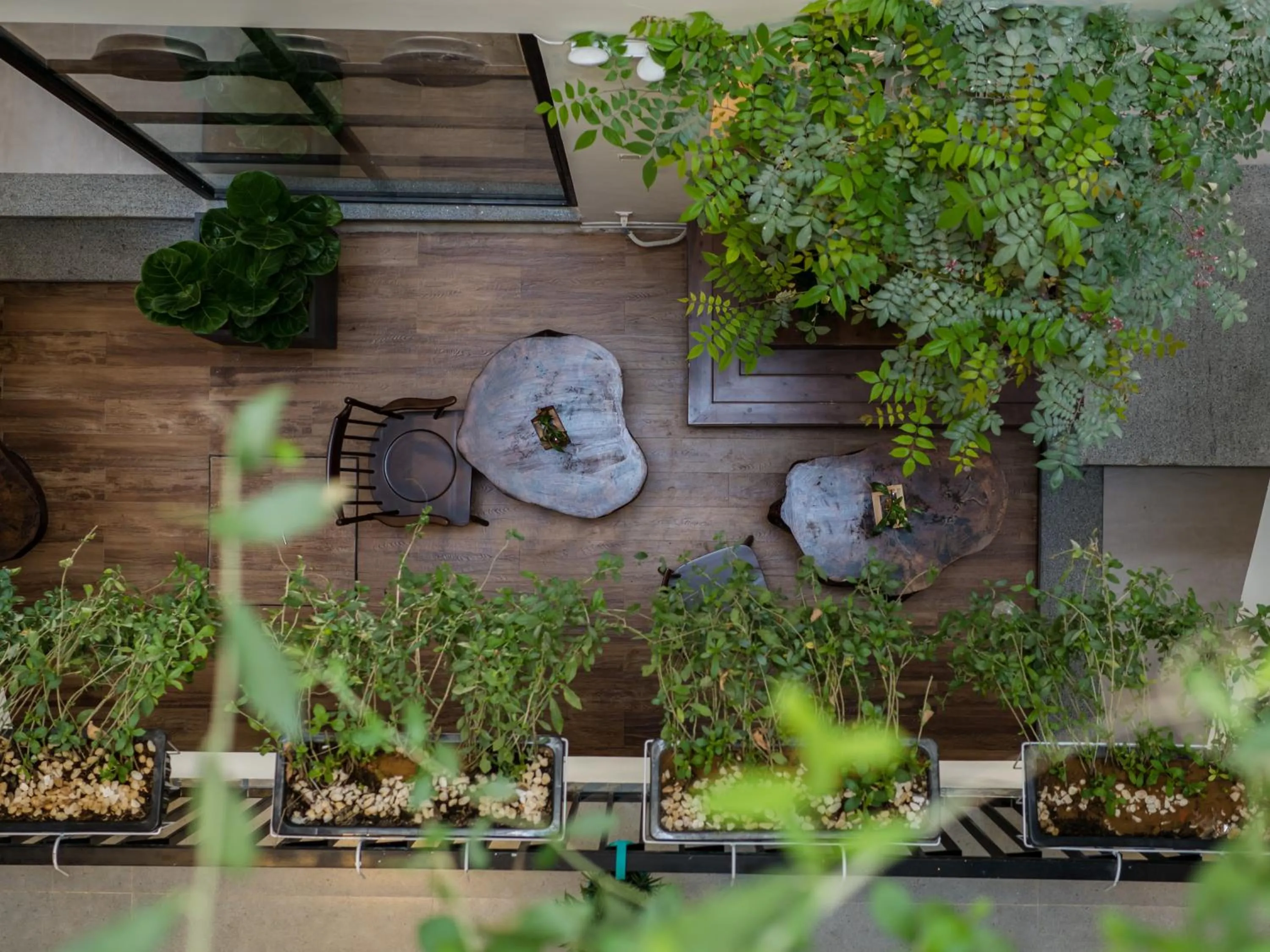 Seating area in Wings House