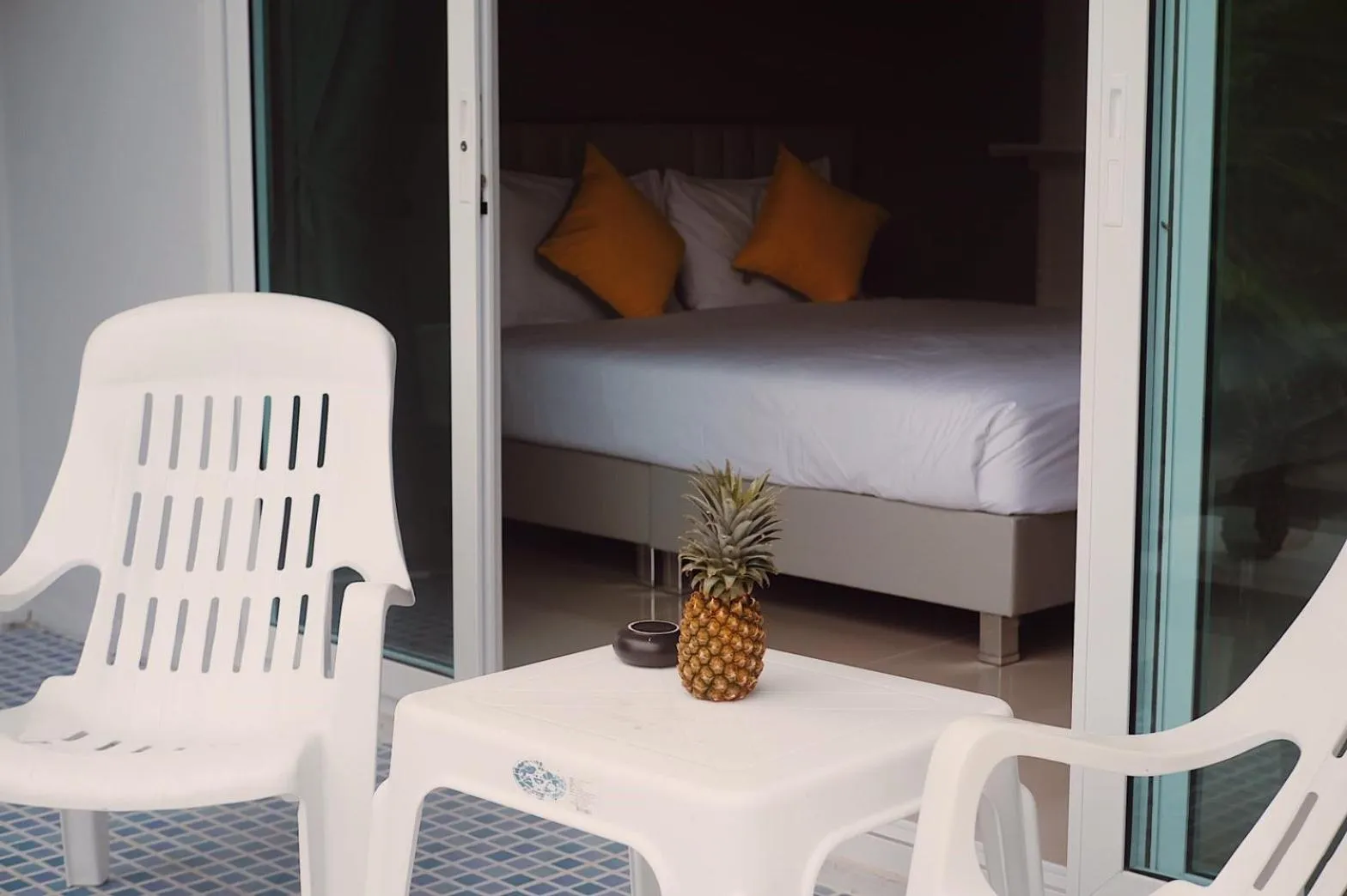 Bed in Big Buddha Hillside Hotel