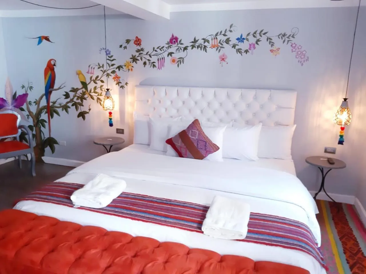 Bed in Home Garden Hotel