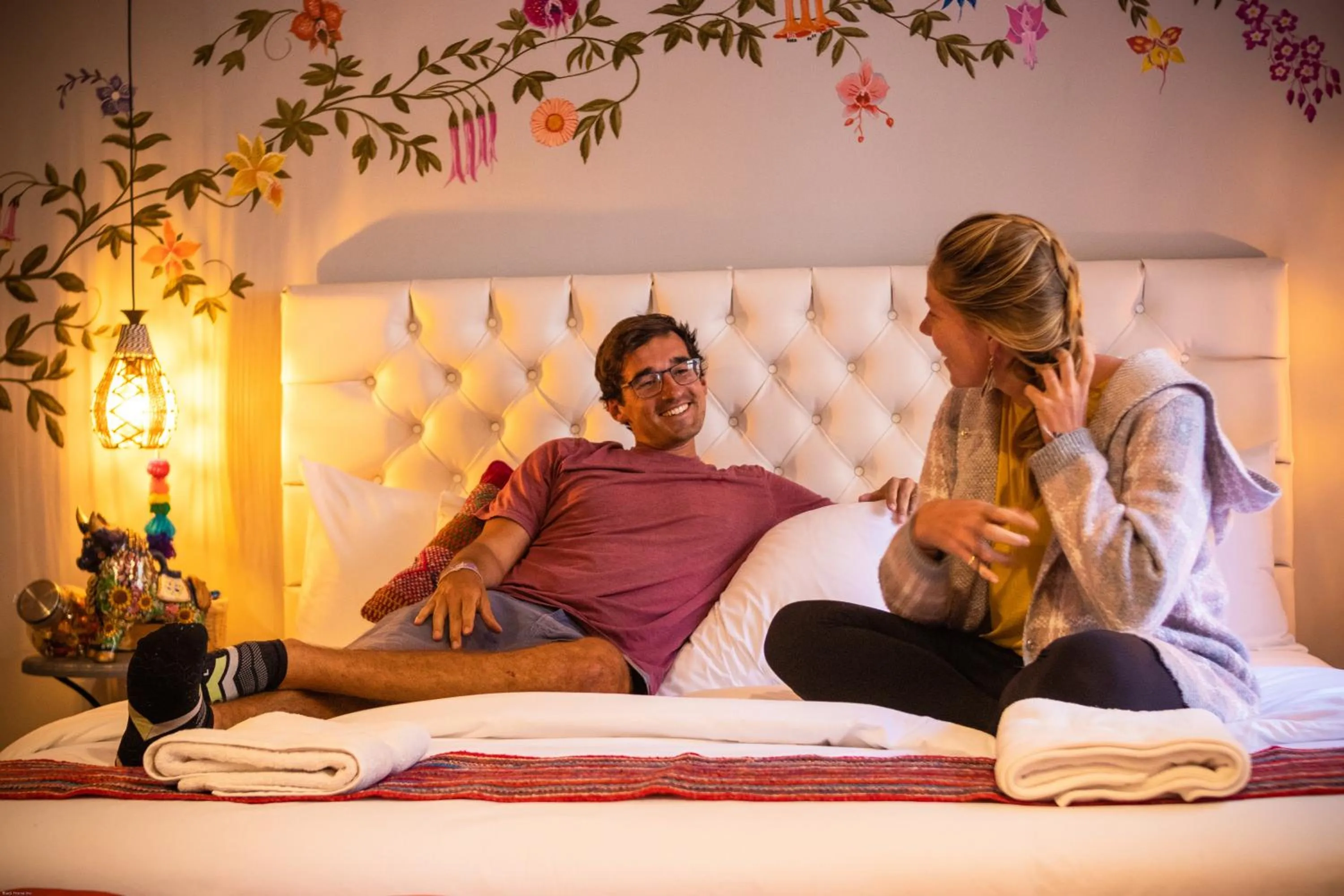 People, Bed in Home Garden Hotel