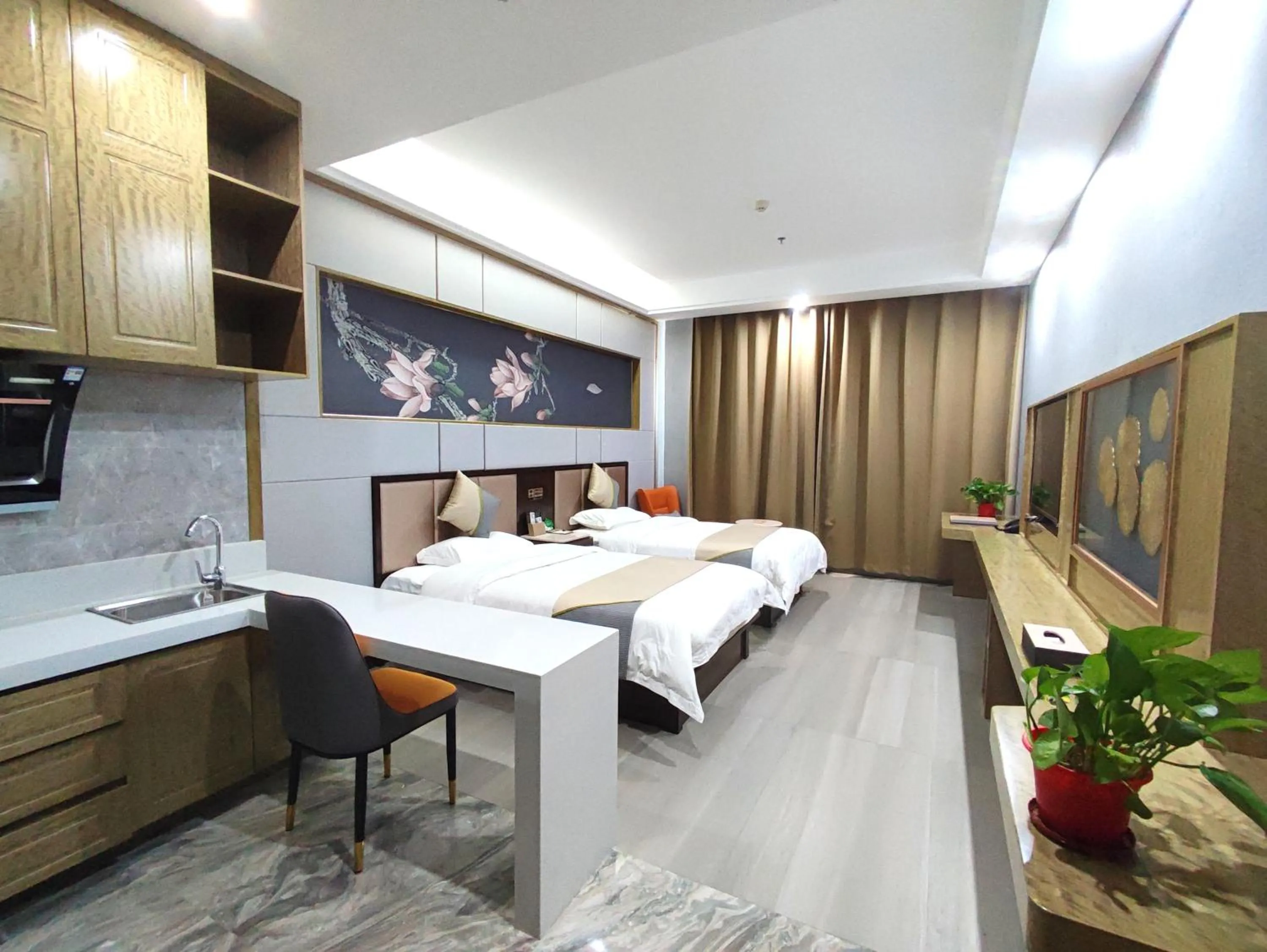 Bed in Zhangye KAI RUI Hotel