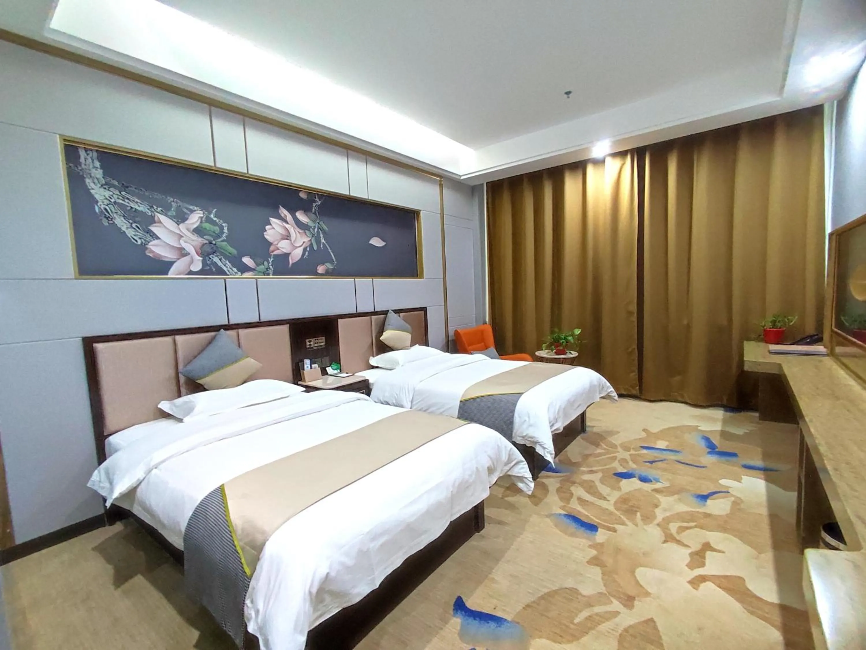 Bed in Zhangye KAI RUI Hotel