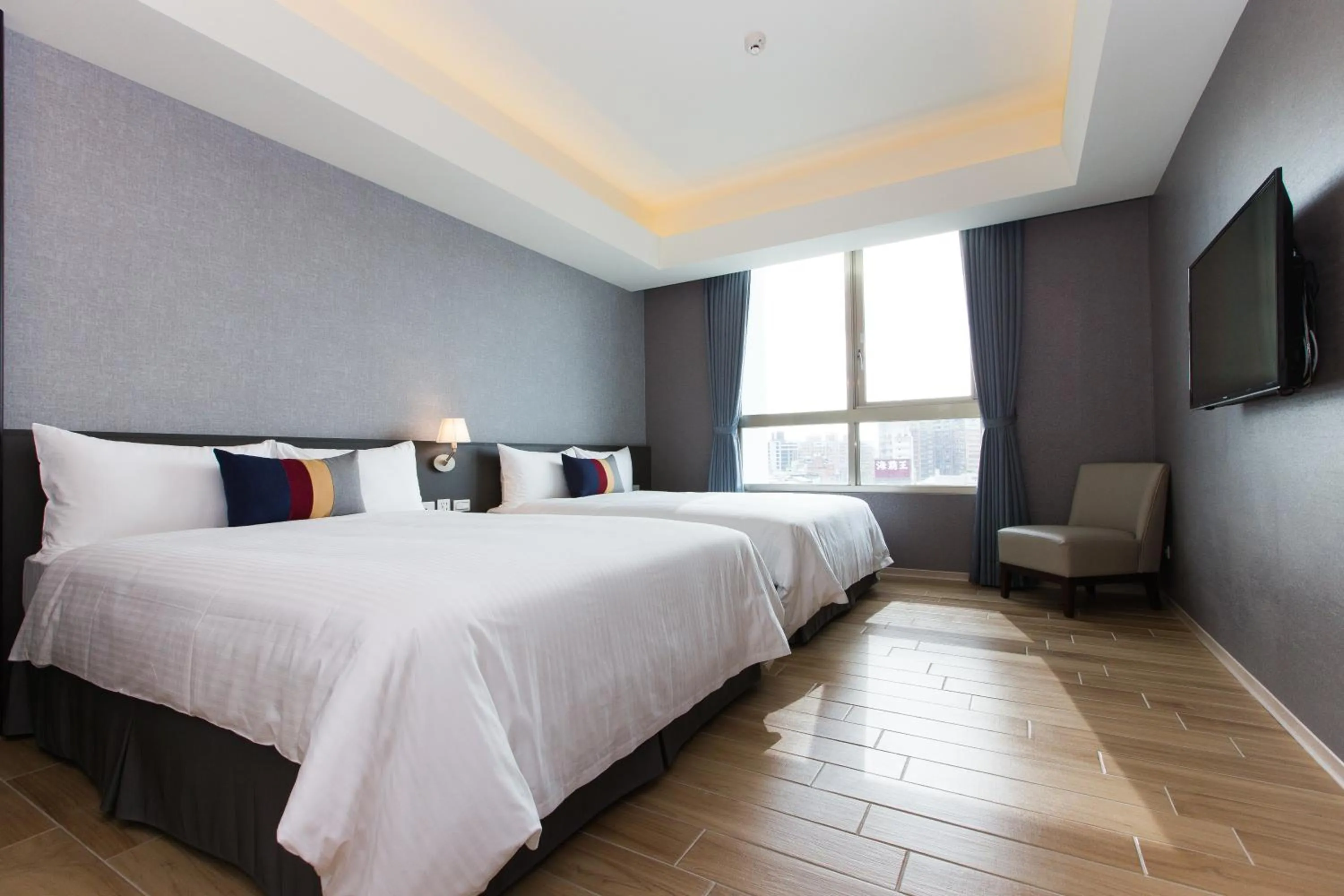 Bed in CHECK inn New Taipei LuZhou