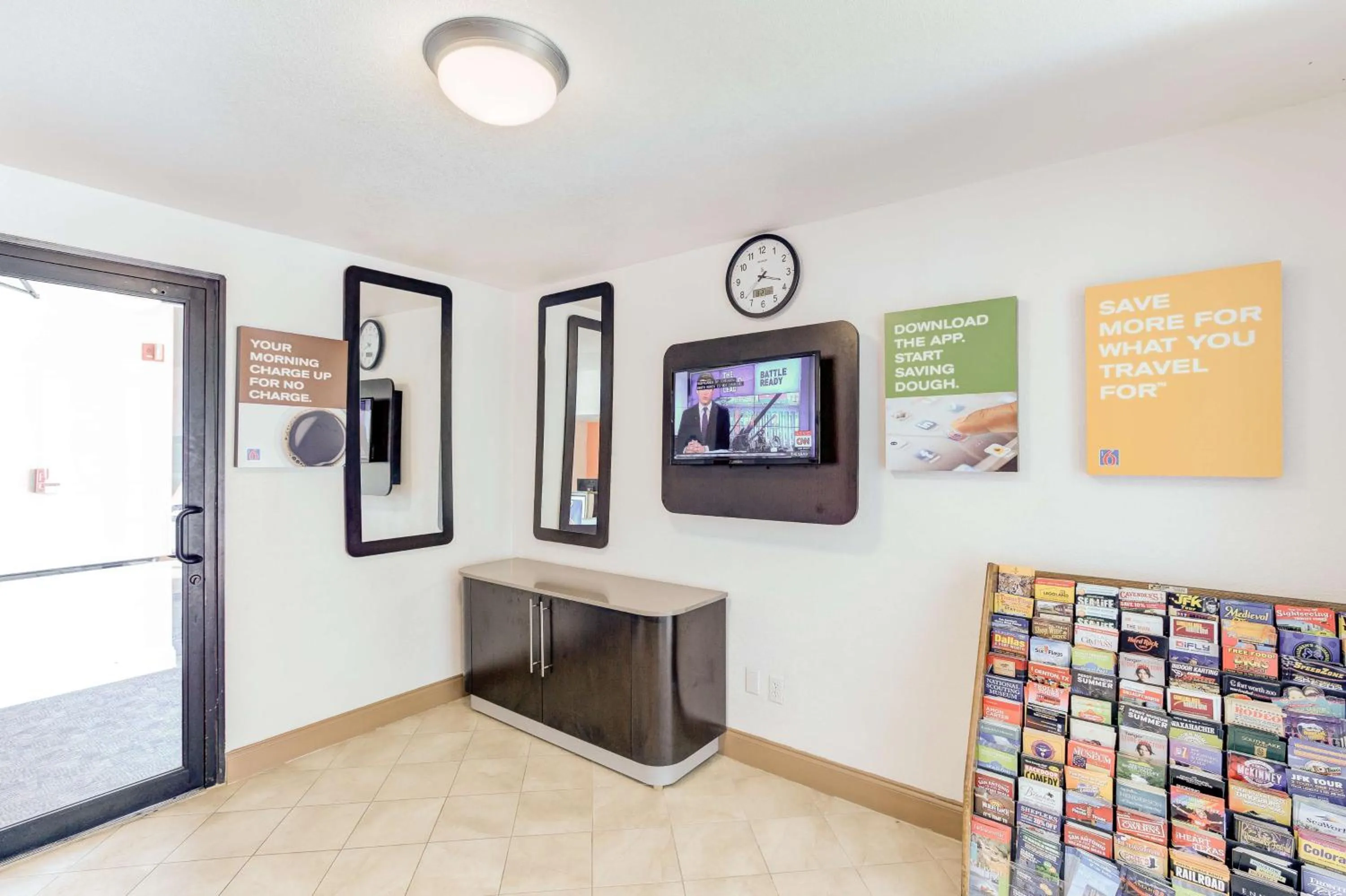 Communal lounge/ TV room in Motel 6-Dallas, TX - South