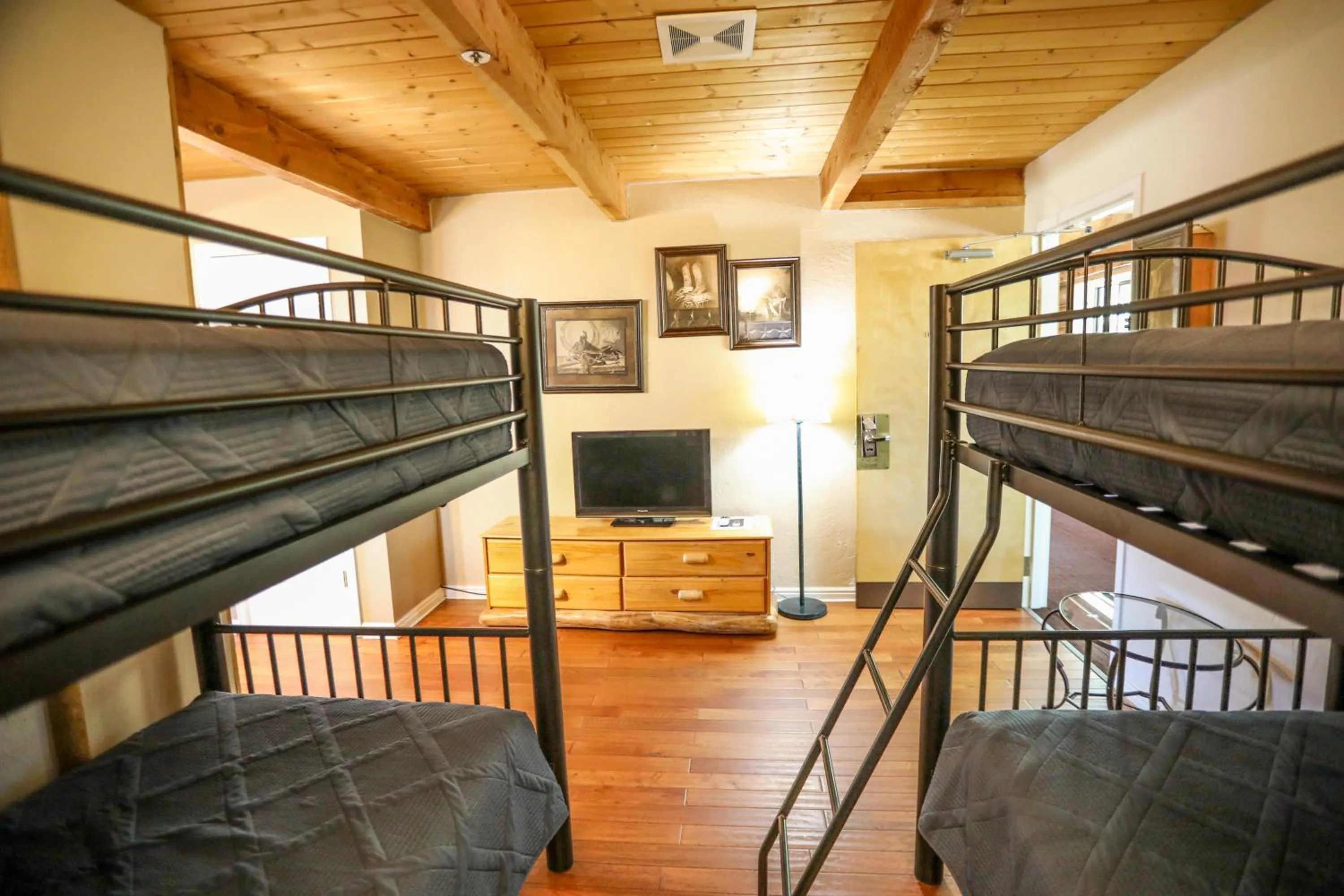 Bed in The Boulder Creek Lodge