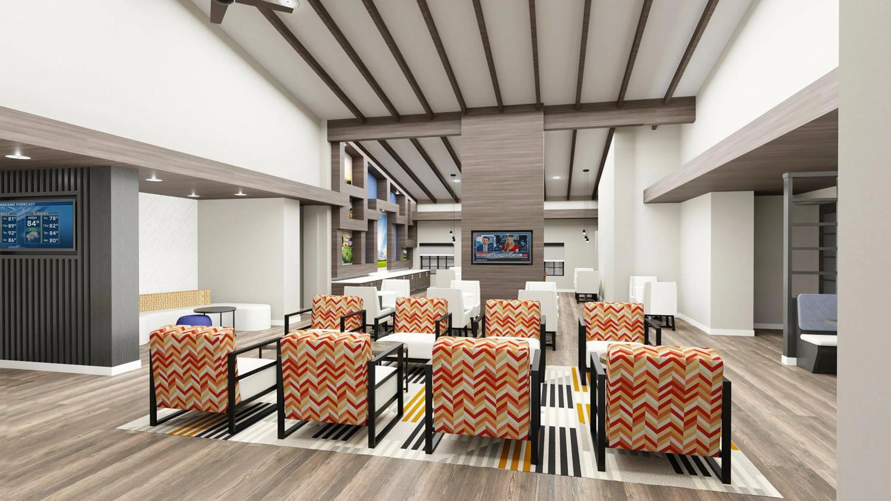 Seating area in Clarion Pointe Rhinelander Downtown