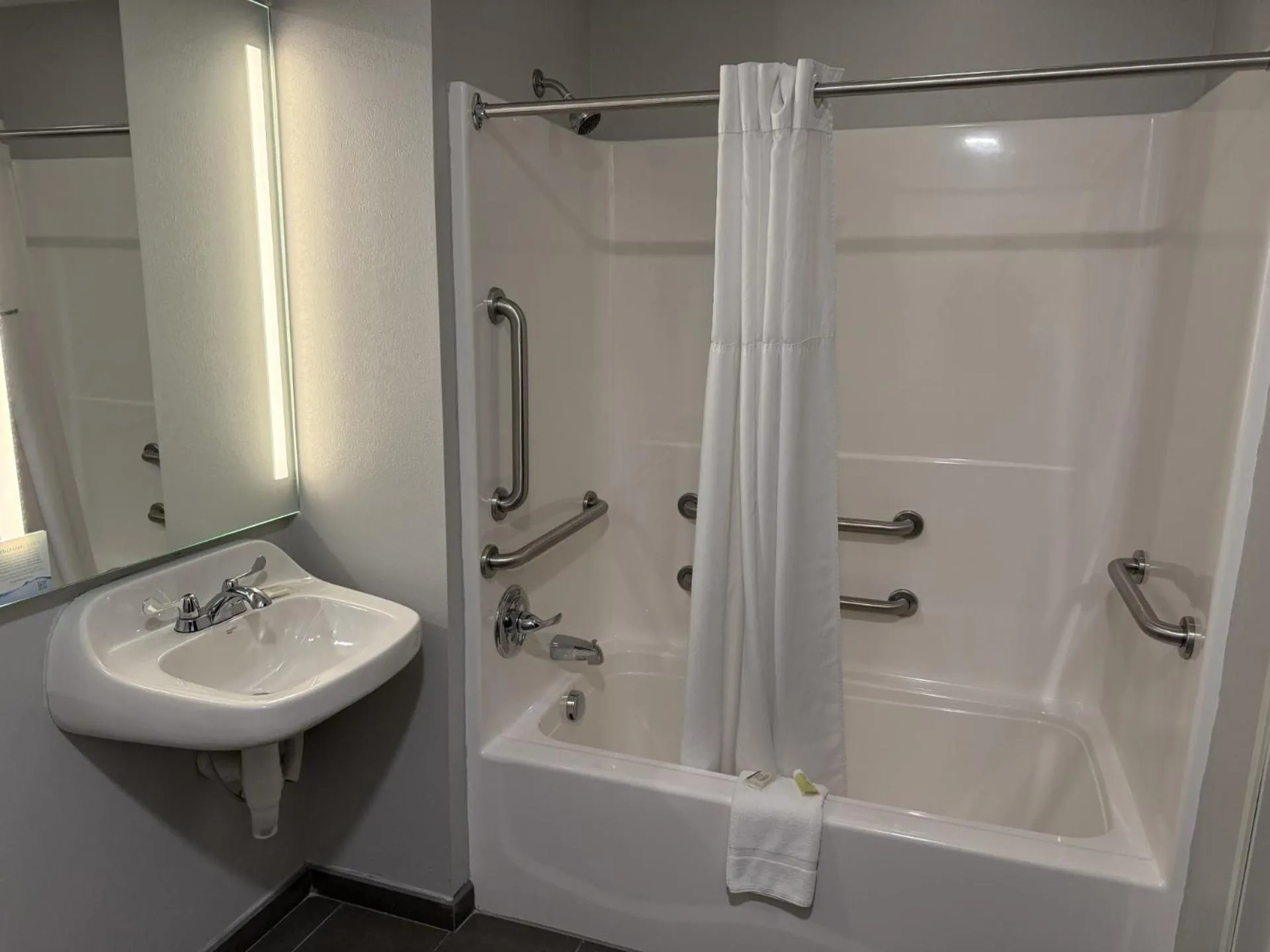 Bathroom in Microtel Inn & Suites by Wyndham Wheeling at The Highlands