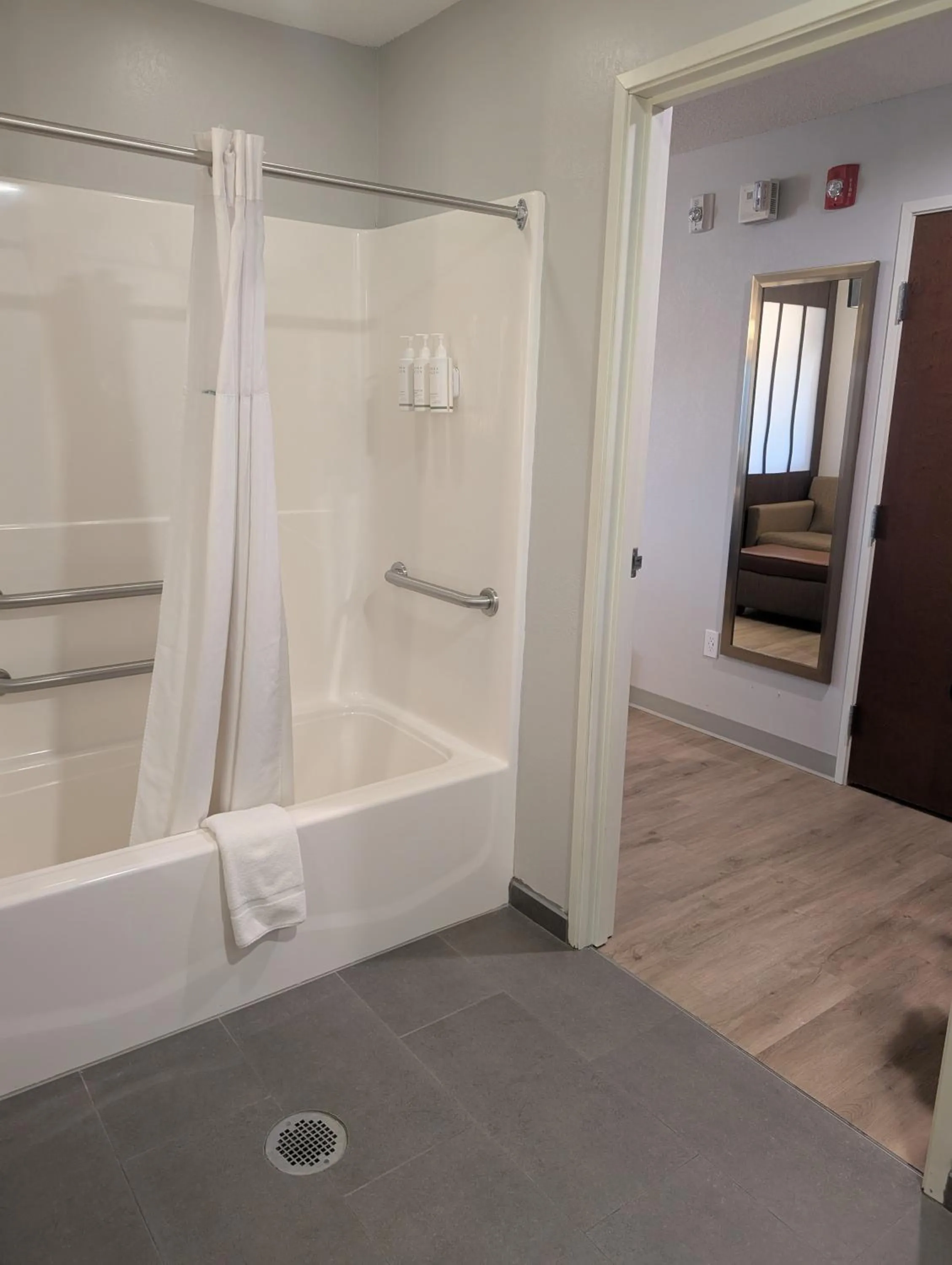 Bathroom in Microtel Inn & Suites by Wyndham Wheeling at The Highlands