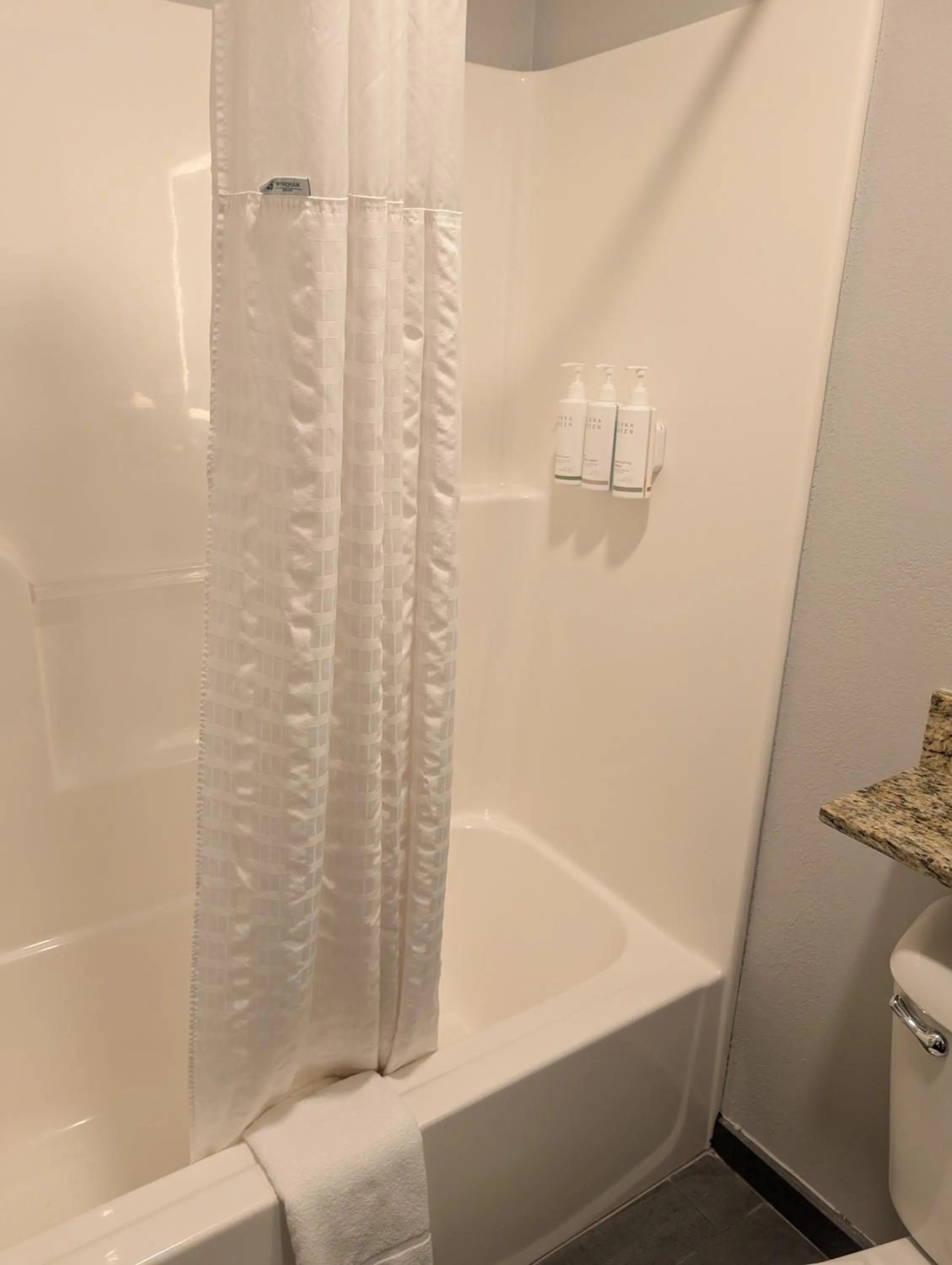 Bathroom in Microtel Inn & Suites by Wyndham Wheeling at The Highlands