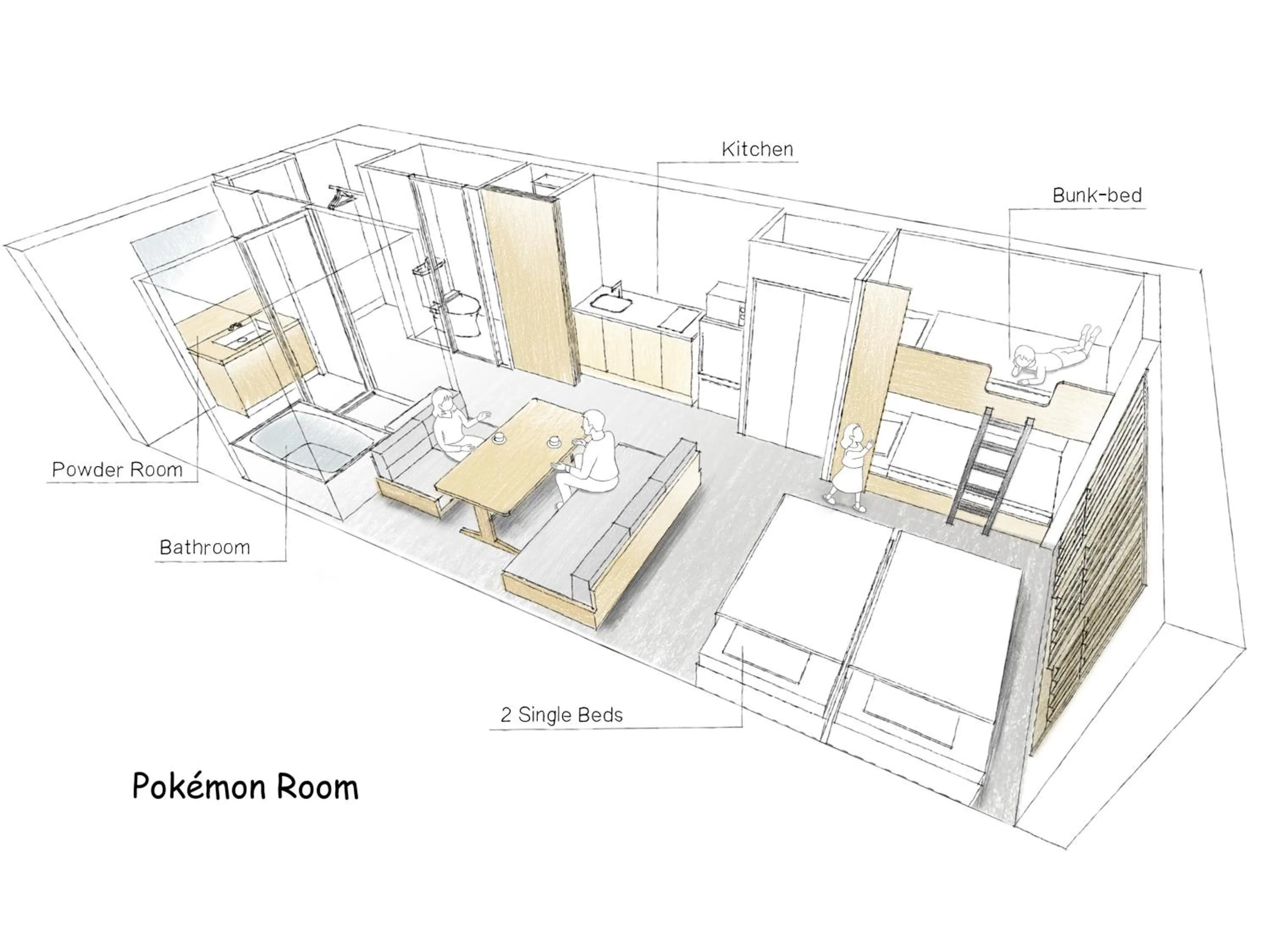 Floor plan in MIMARU Kyoto Kawaramachi Gojo