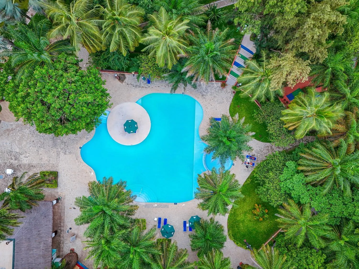Pool view in Senegambia Beach Hotel