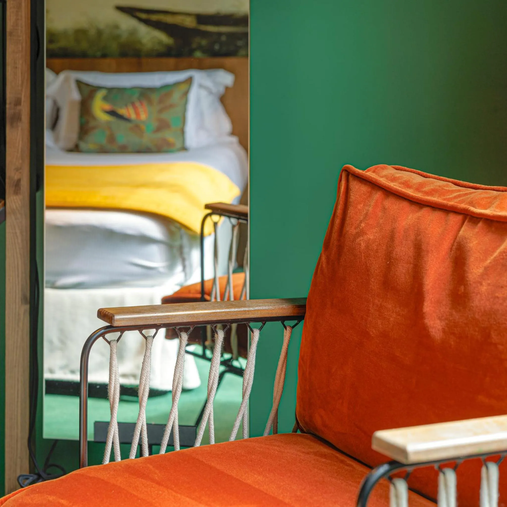 Decorative detail, Bed in Les Etangs de Corot