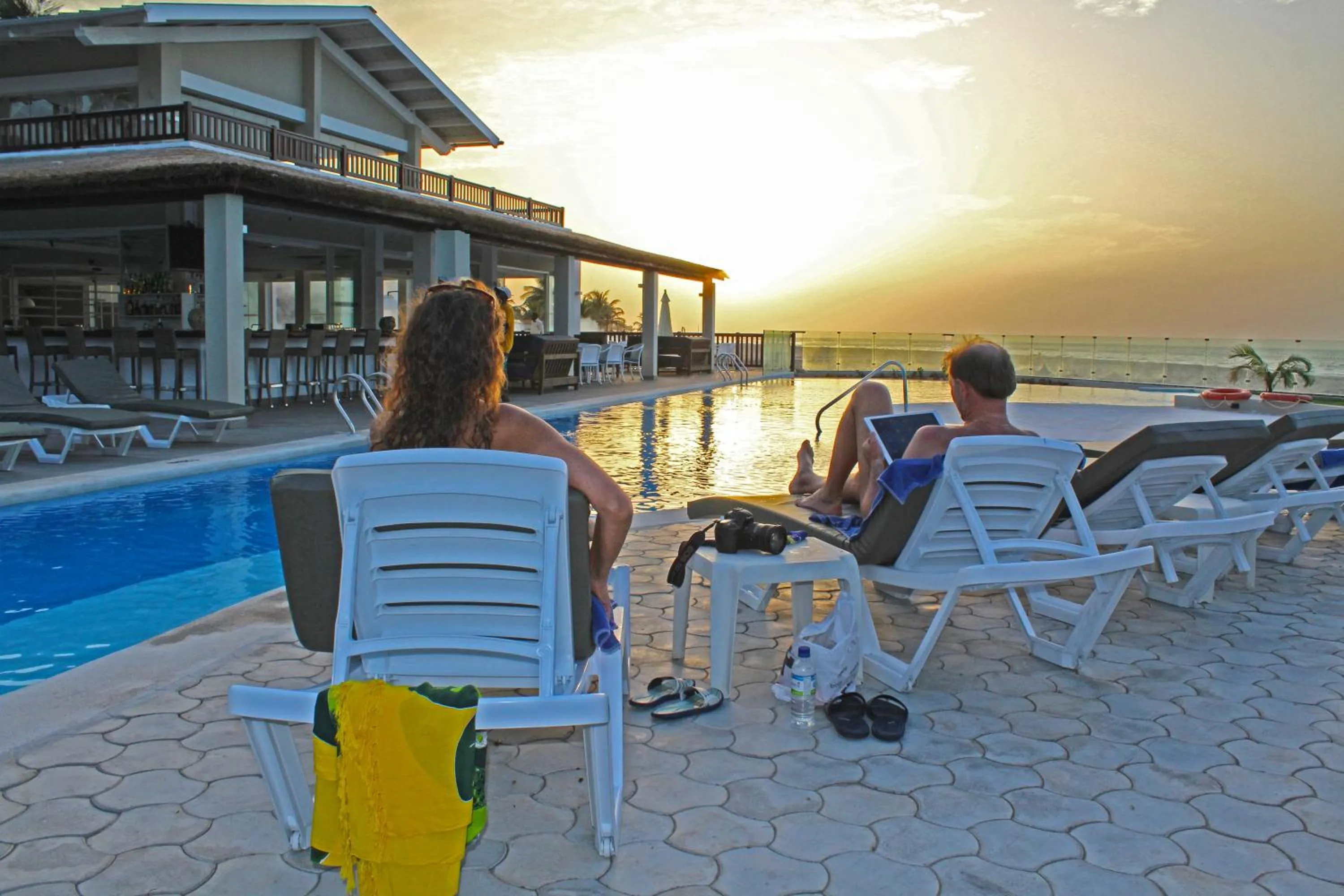 People in Sunset Beach Hotel