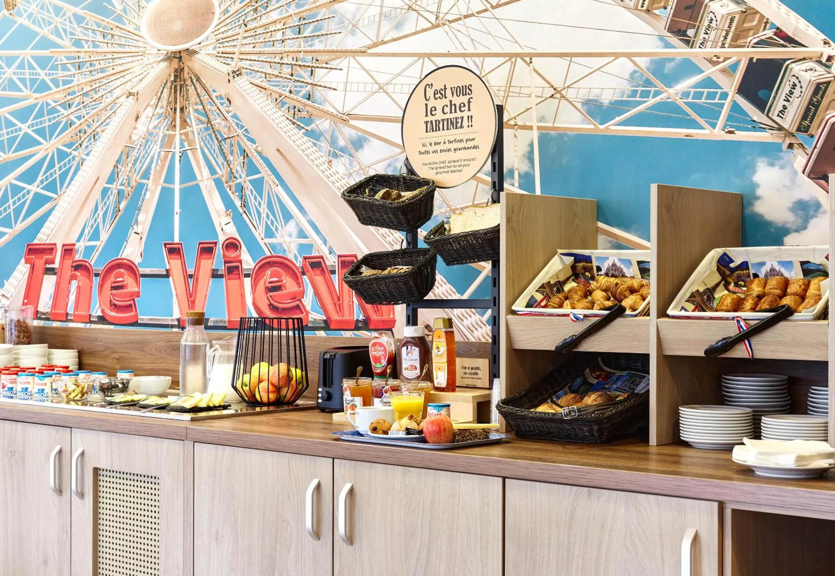 Buffet breakfast in B&B HOTEL Marne-la-Vallée Chelles