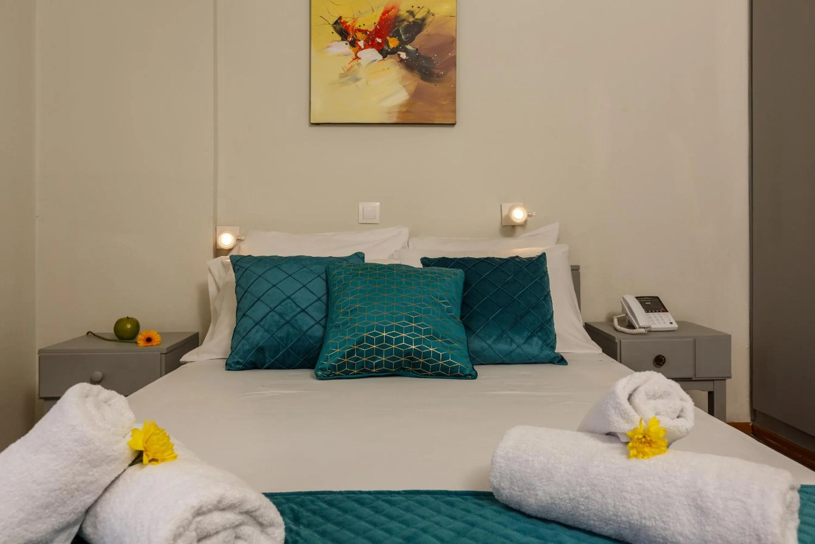 Bed in Asterion Hotel