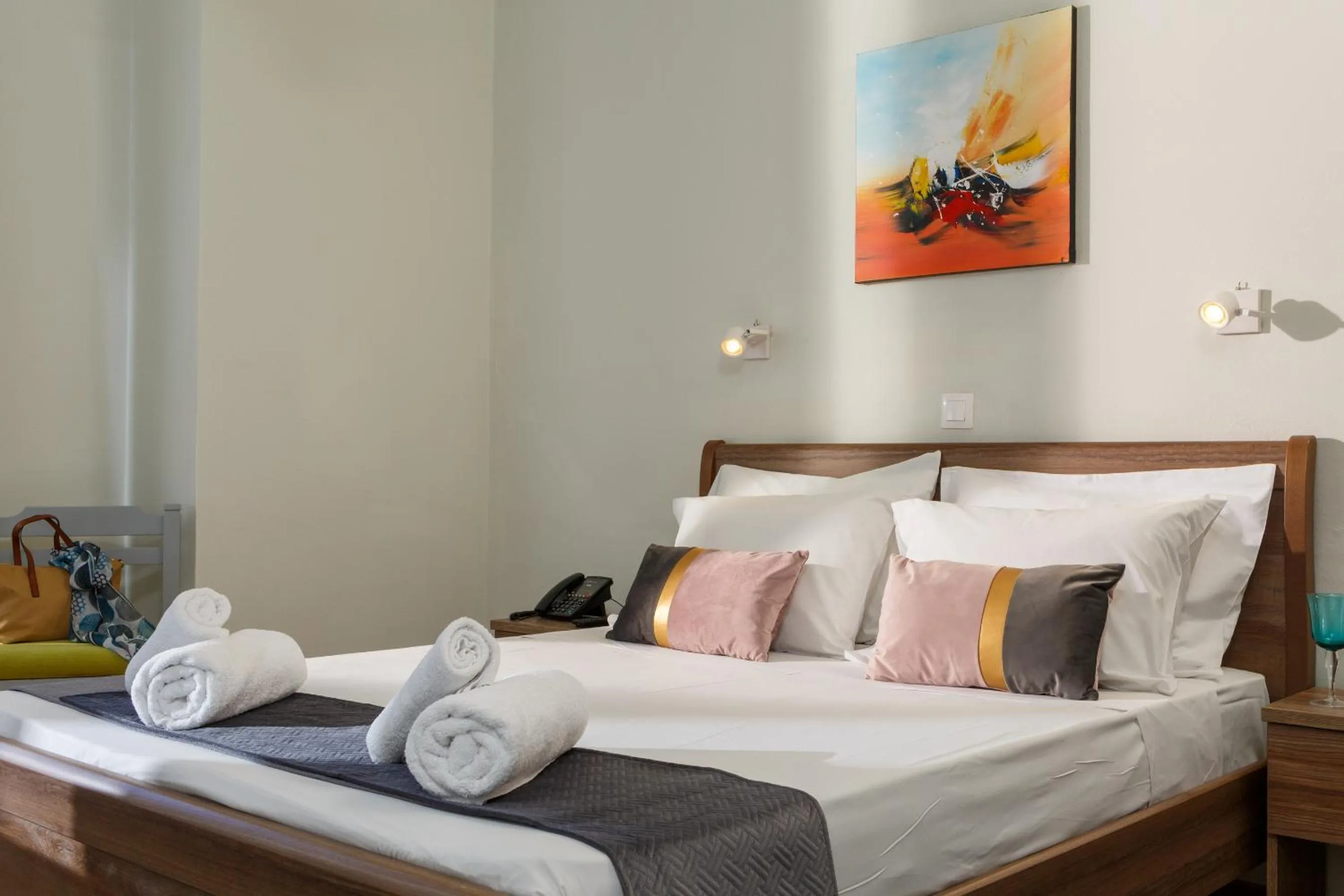 Bed in Asterion Hotel