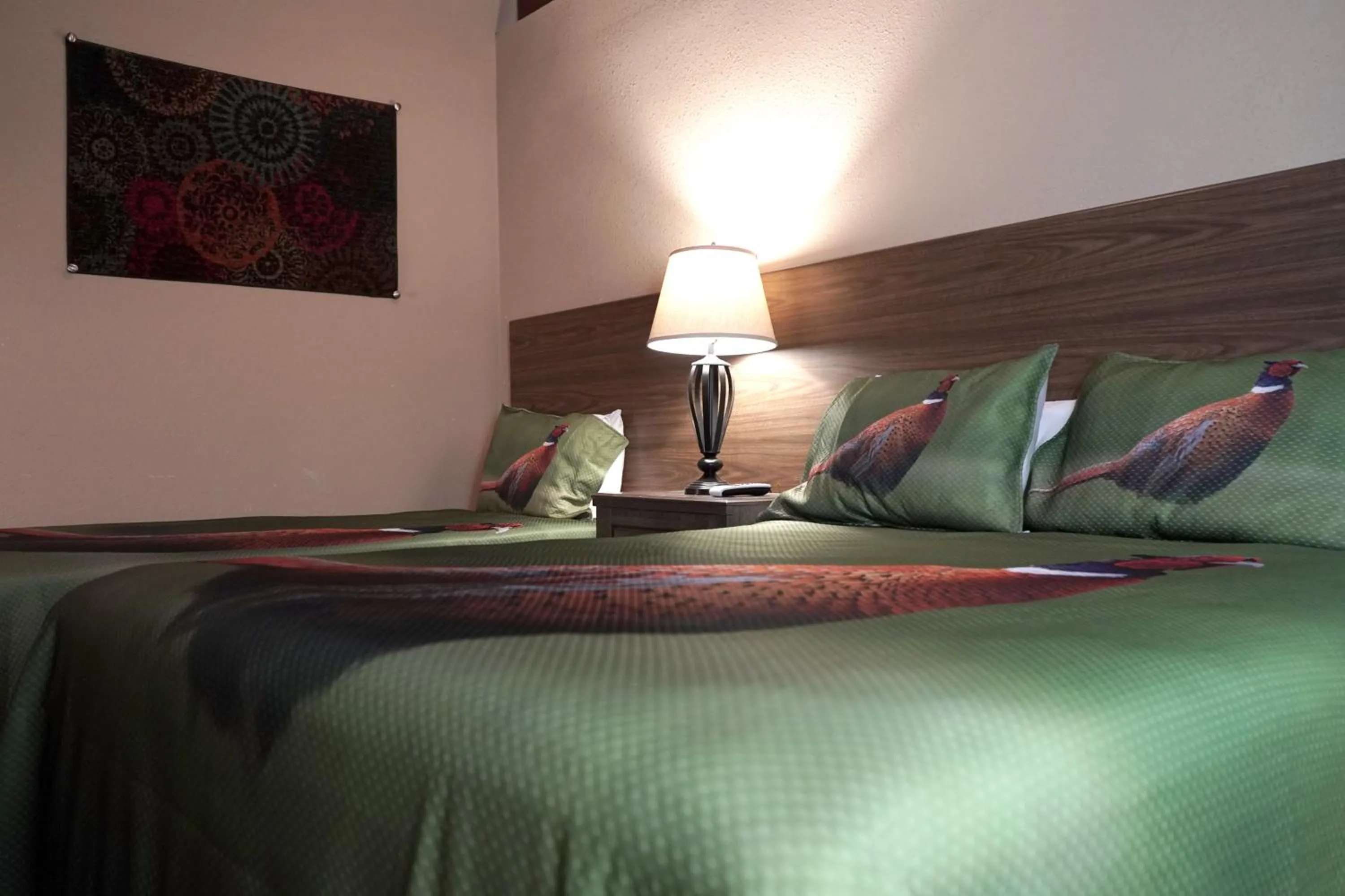 Bed in Old School Motel RV