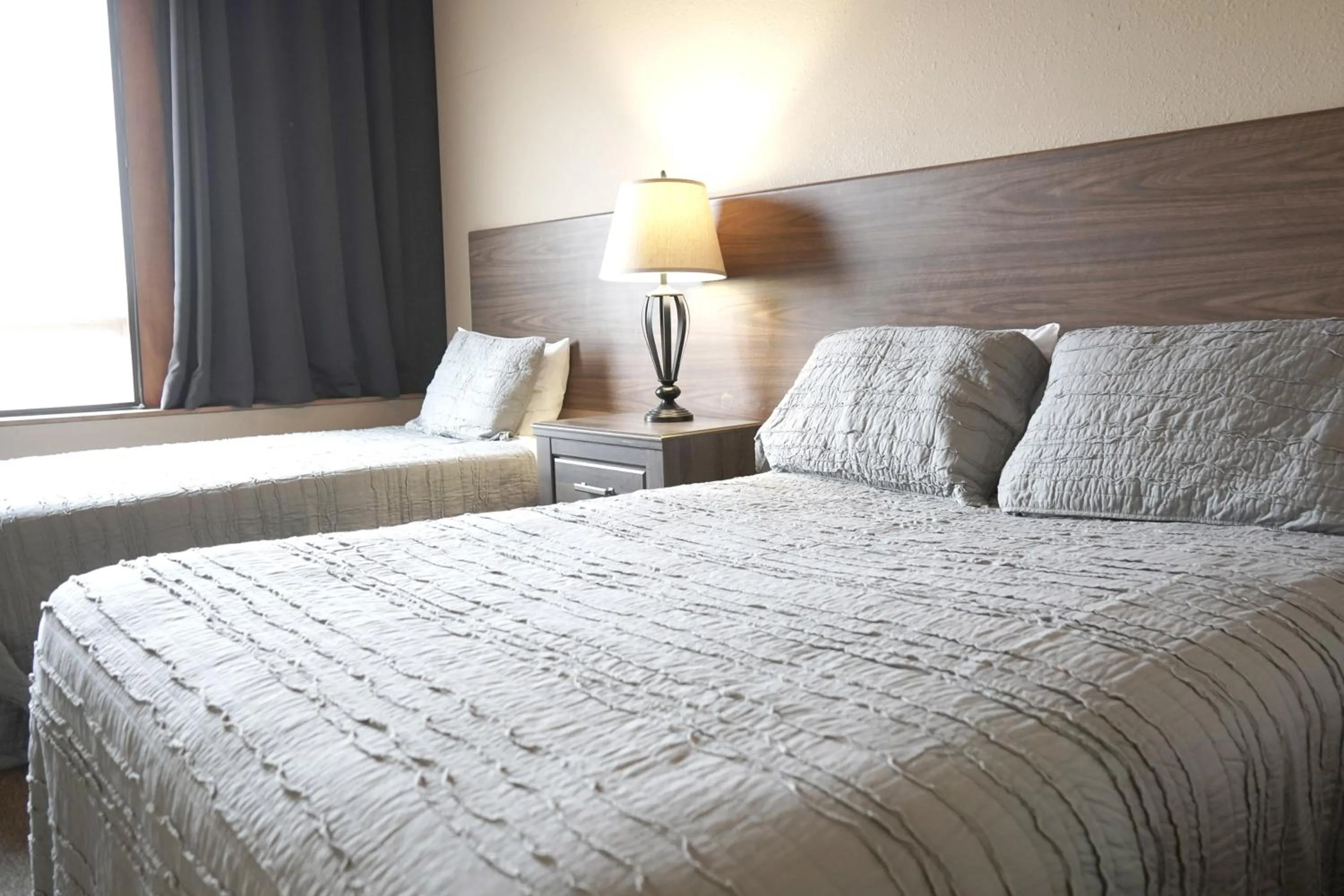 Bed in Old School Motel RV